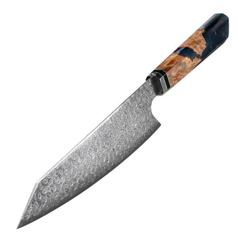 Brilliance Japanese VG10 Damascus 8-inch Chef's Knife with Exotic Olive Wood Handle & Sheath - Image 10