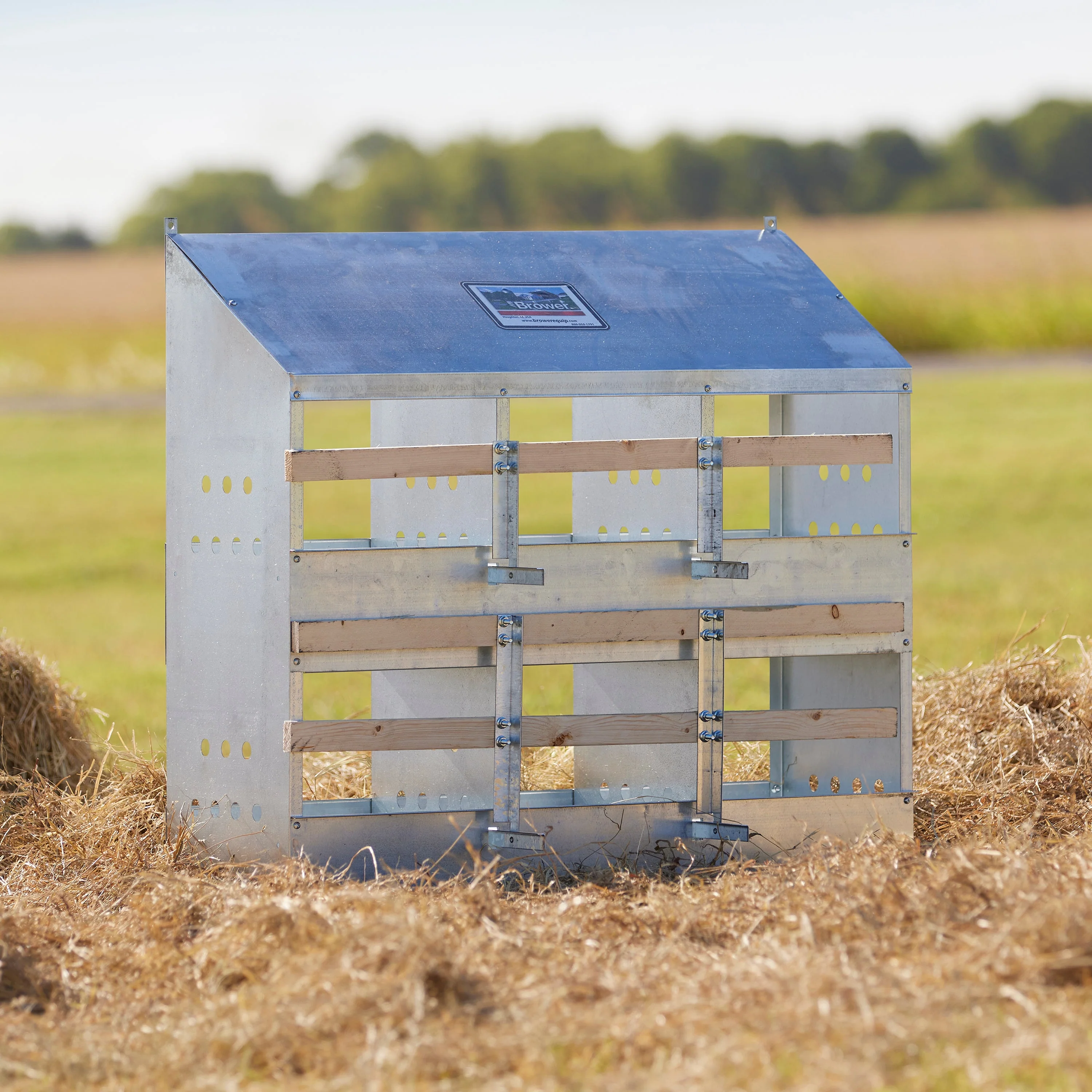 Brower 406B Galvanized Steel 6 Hole 30 Bird Nest Chicken Brooding Box (3 Pack) - Image 10