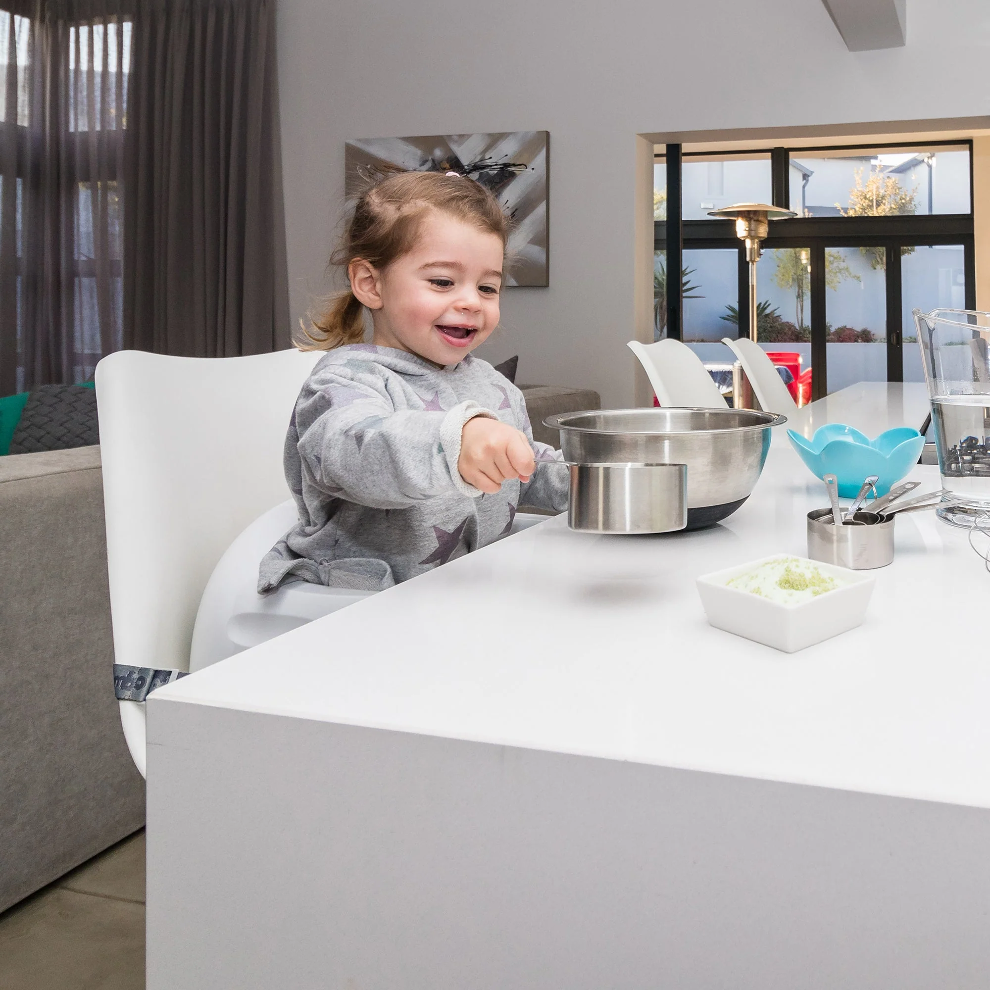 Bumbo Baby Toddler Adjustable 3 In 1 Booster High Chair, Powder Blue (2 Pack) - Image 5
