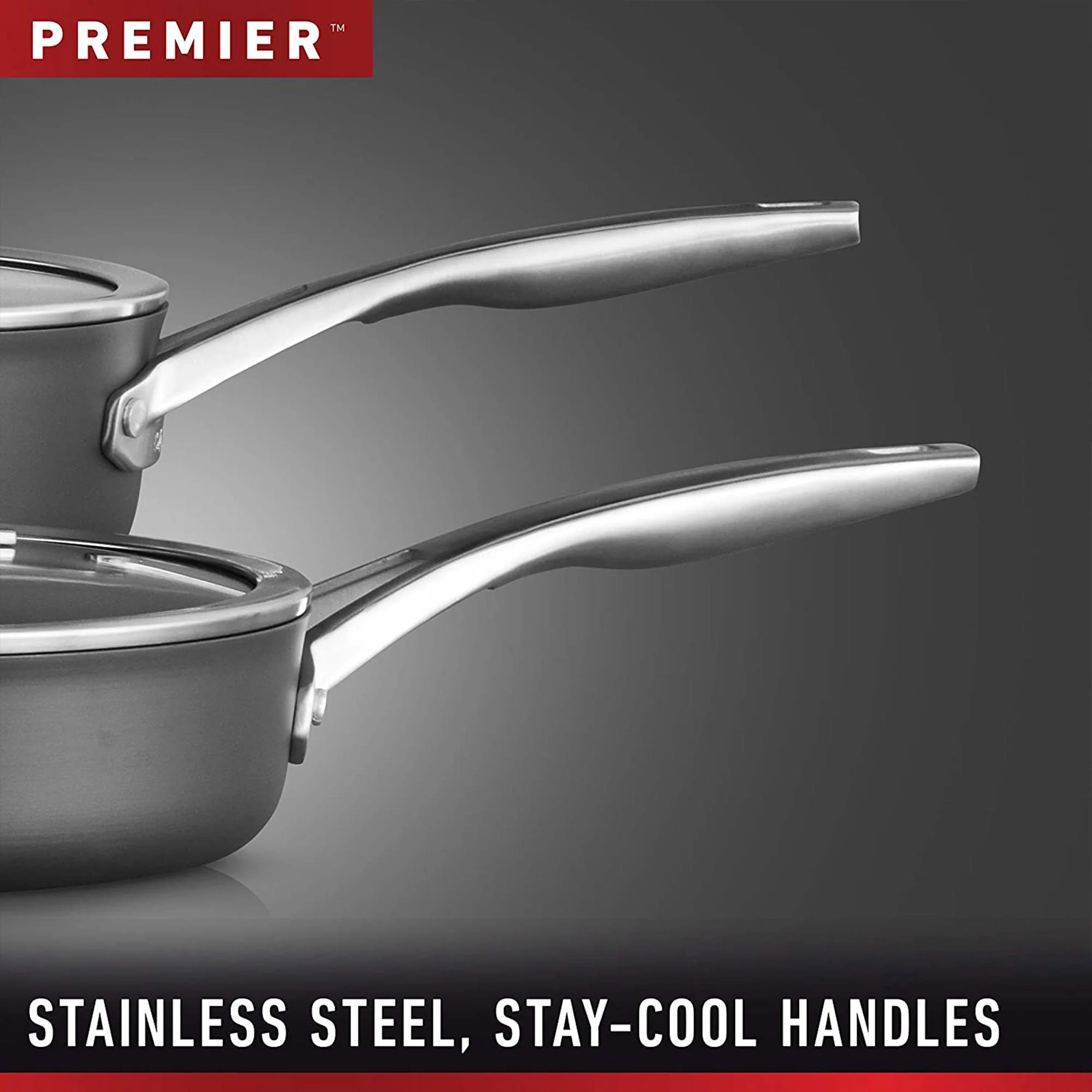 Calphalon 13-Piece Nonstick Kitchen Cookware Set with Stay-Cool Handles, Black - Image 4