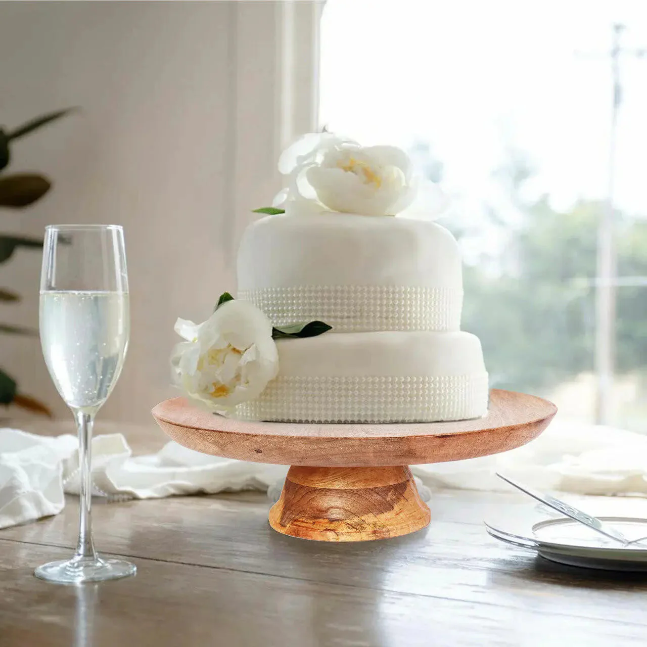 Cambria Wood Dessert Stand - Image 2