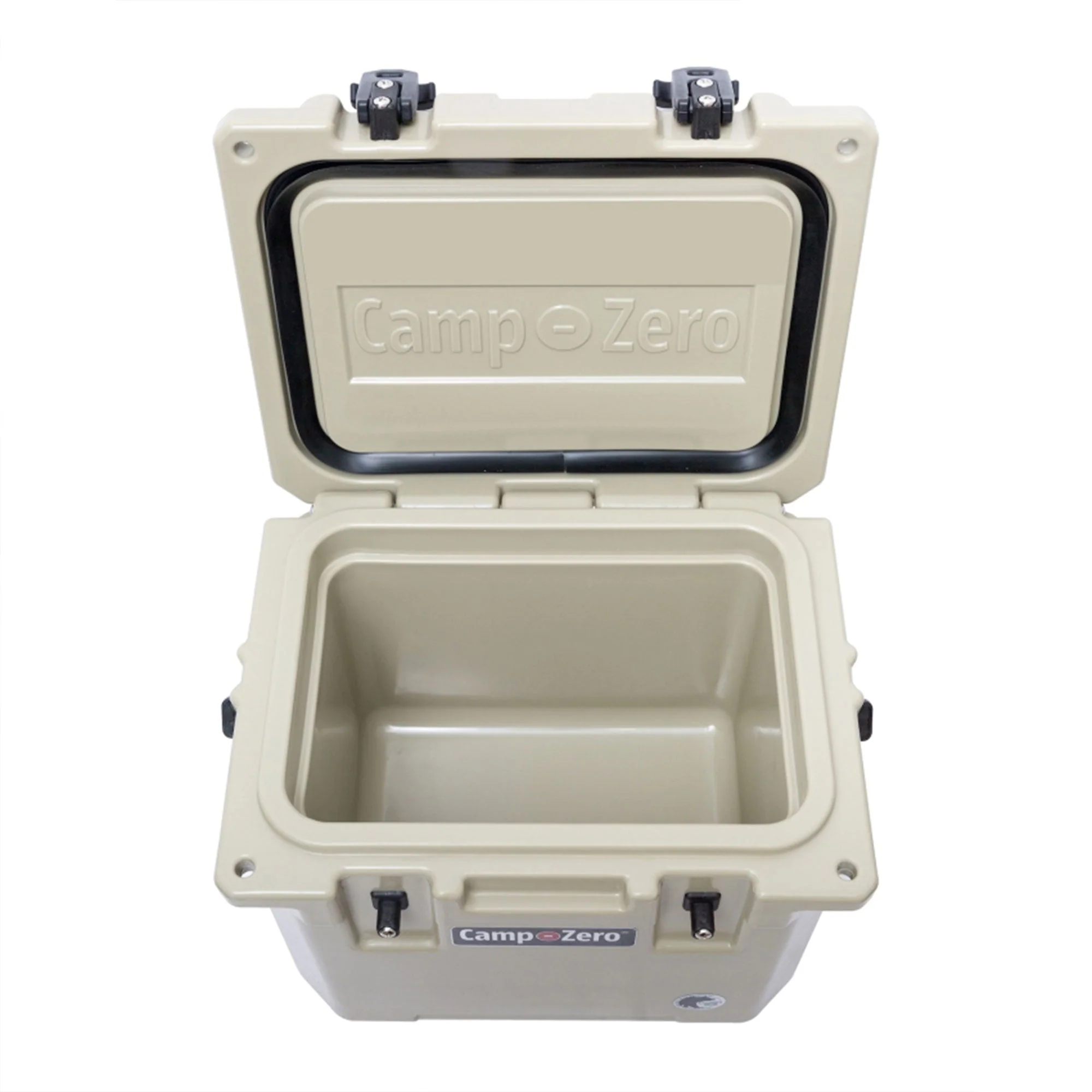 CAMP-ZERO 10 Liter 10.6 Quart Lidded Cooler with 2 Molded In Cup Holders, Beige - Image 10