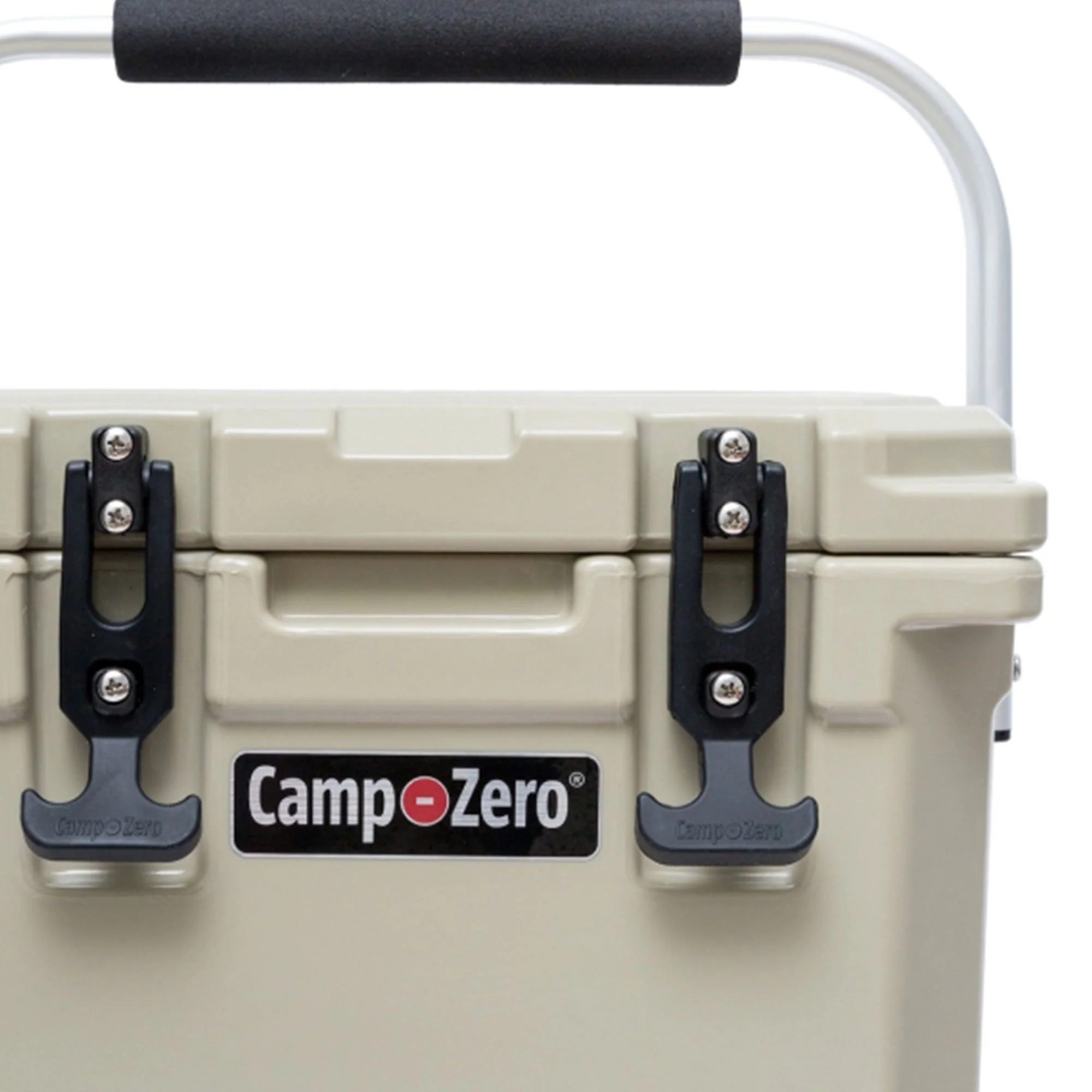CAMP-ZERO 10 Liter 10.6 Quart Lidded Cooler with 2 Molded In Cup Holders, Beige - Image 6