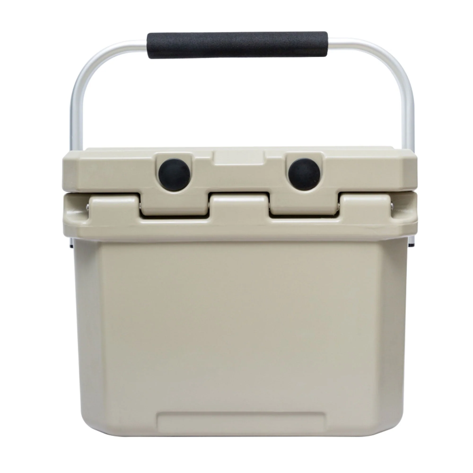 CAMP-ZERO 10 Liter 10.6 Quart Lidded Cooler with 2 Molded In Cup Holders, Beige - Image 8