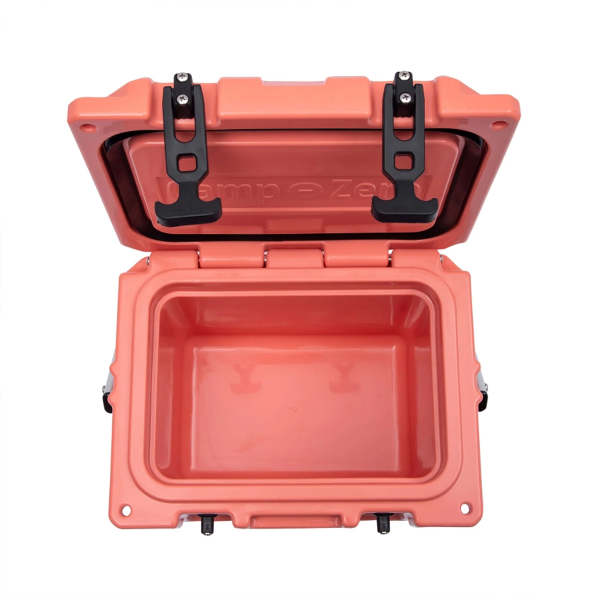 CAMP-ZERO 10 Liter 10.6 Quart Lidded Cooler with 2 Molded In Cup Holders, Coral - Image 7