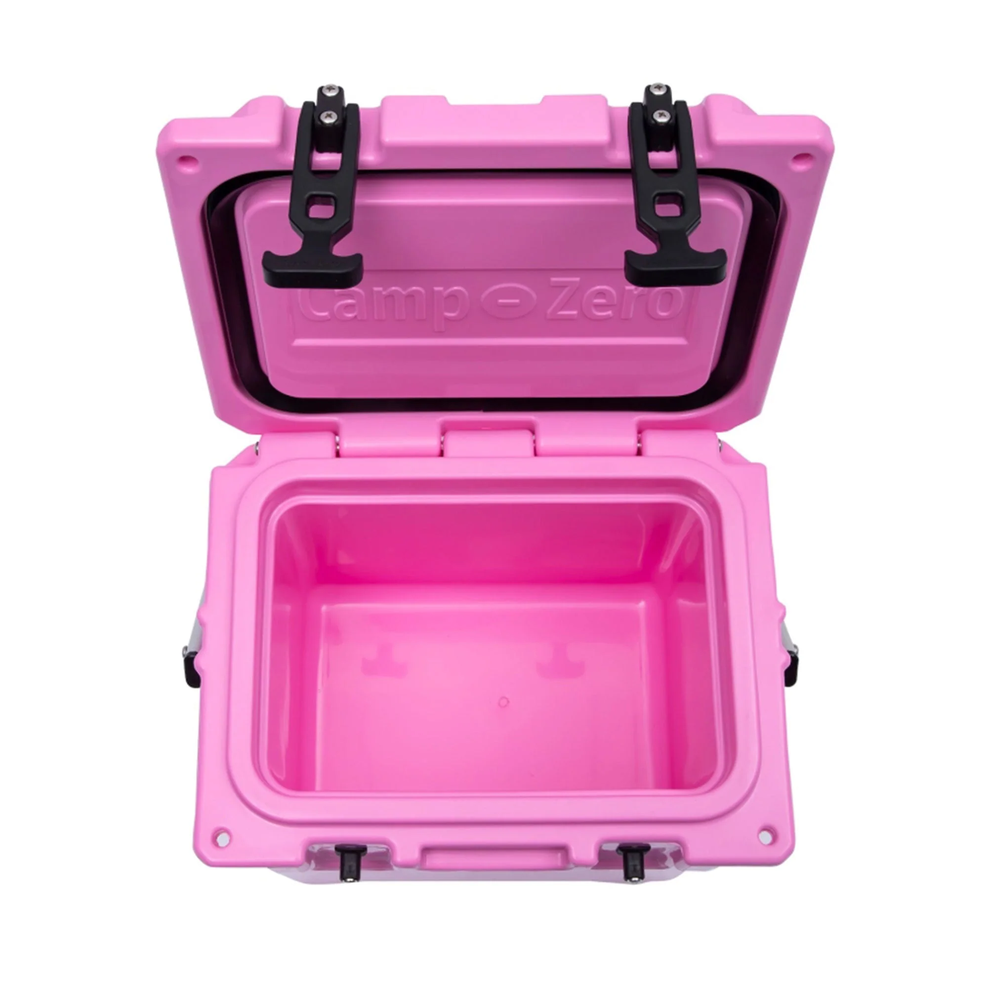 CAMP-ZERO 10 Liter 10.6 Quart Lidded Cooler with 2 Molded In Cup Holders, Pink - Image 7