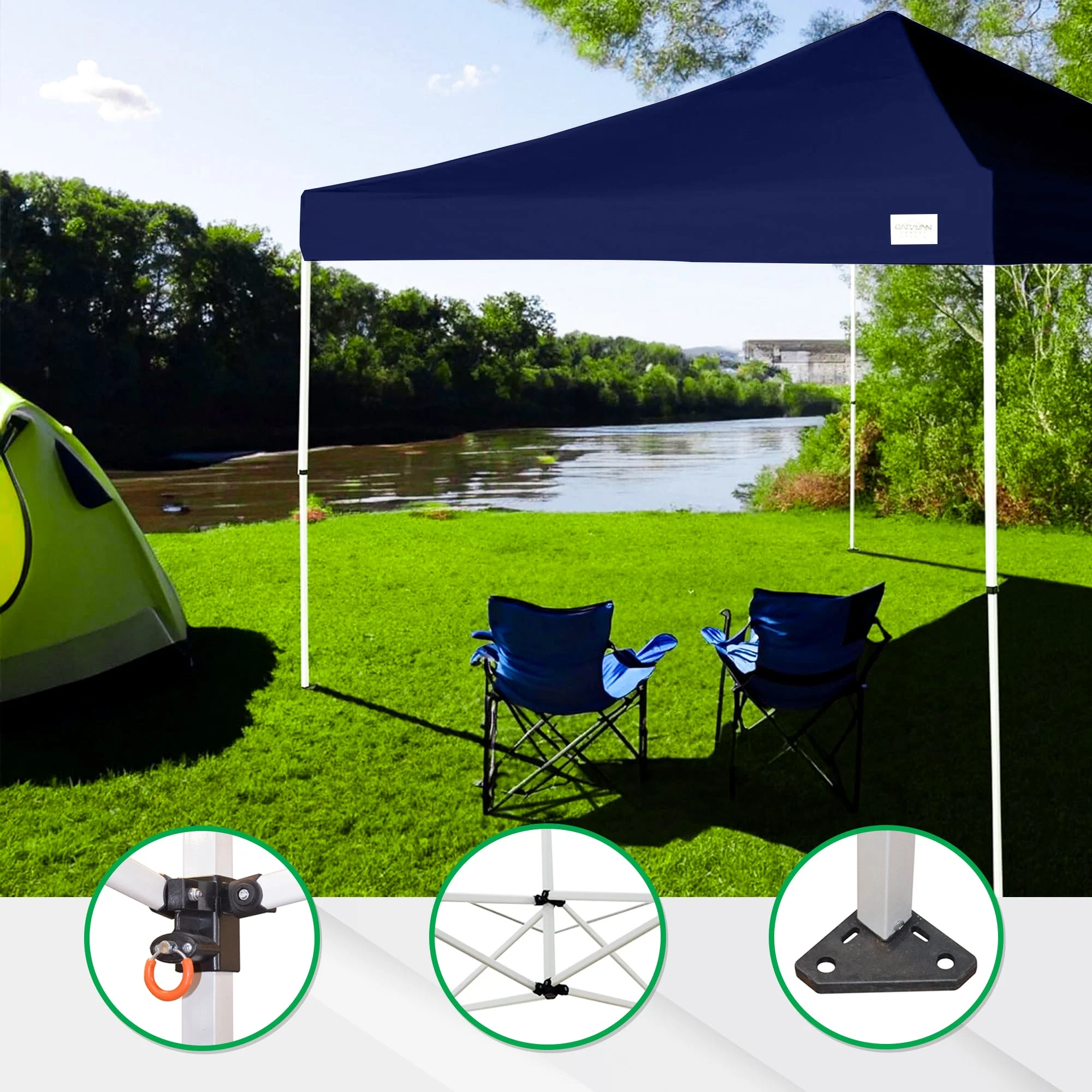 Caravan Canopy V Series Sidewalls & M Series Shade Tent & Set of 4 Weight Plate - Image 2