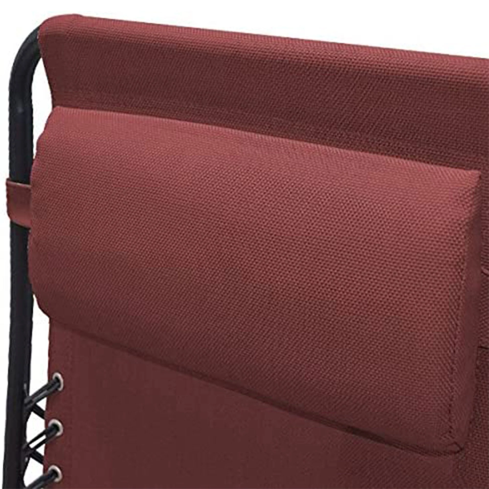 Caravan Sports Zero Gravity Outdoor Folding Camping Patio Lounge Chair, Burgundy - Image 7