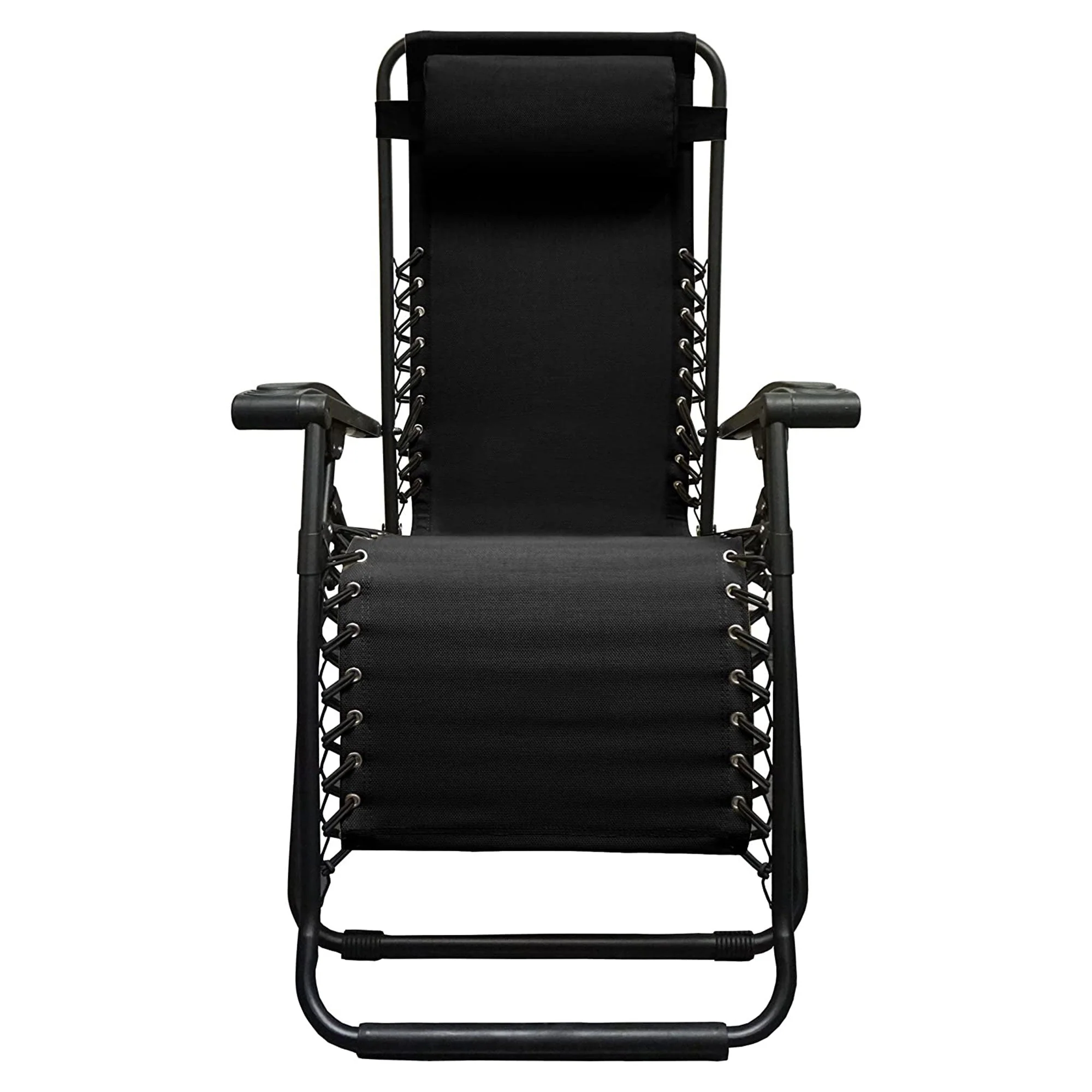 Caravan Sports Zero Gravity Outdoor Folding Patio Lounge Chair, Black (Pair) - Image 11