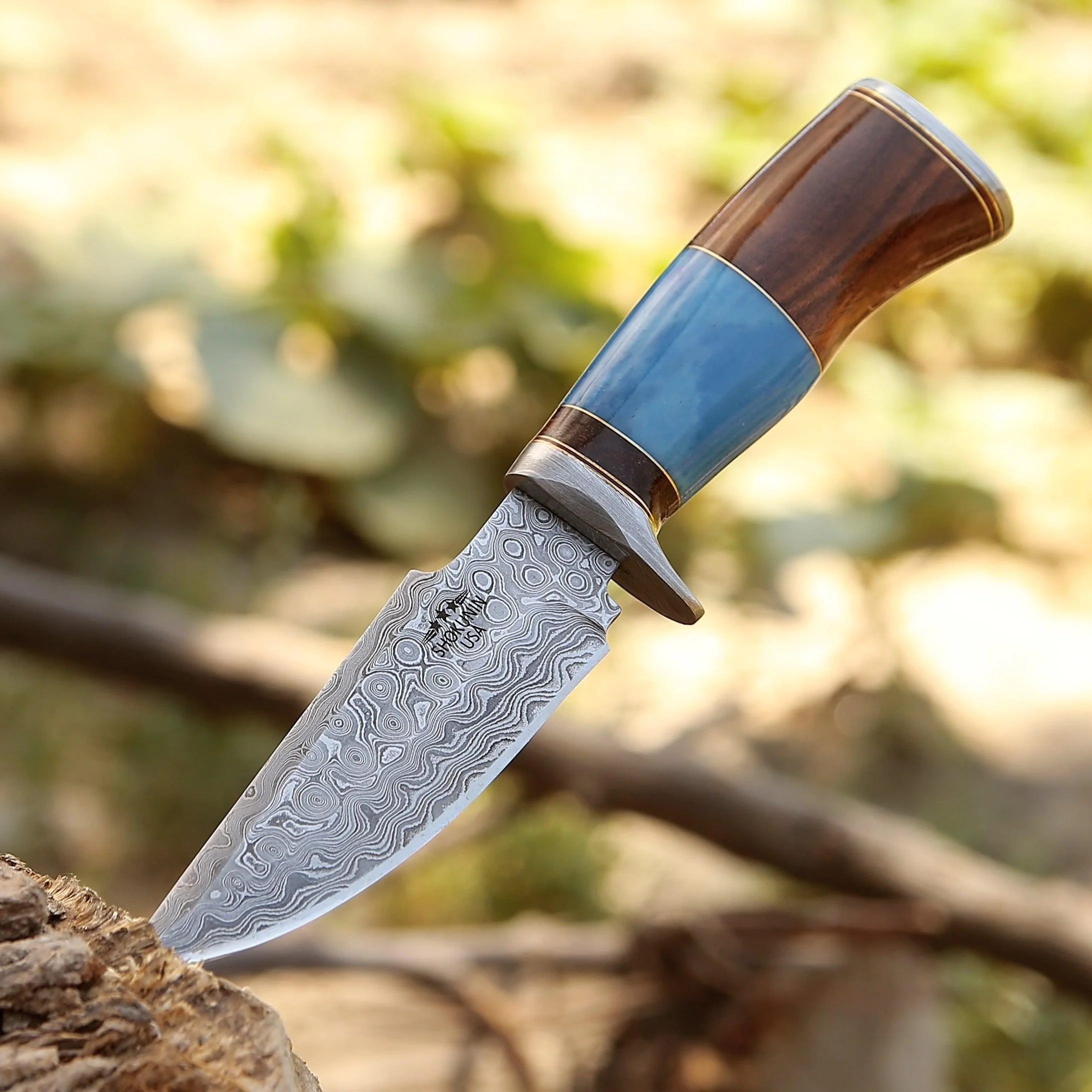 Champion Hunting Knife with Rosewood & Bone Handle - Image 3