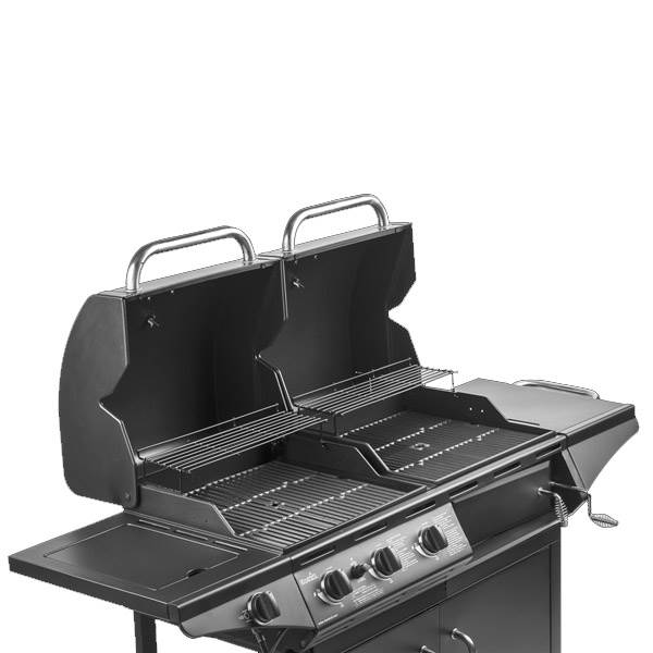 Char-Broil 1010 Deluxe Combination Charcoal & 3 Burner 36,000 BTU Gas Grill - Image 4