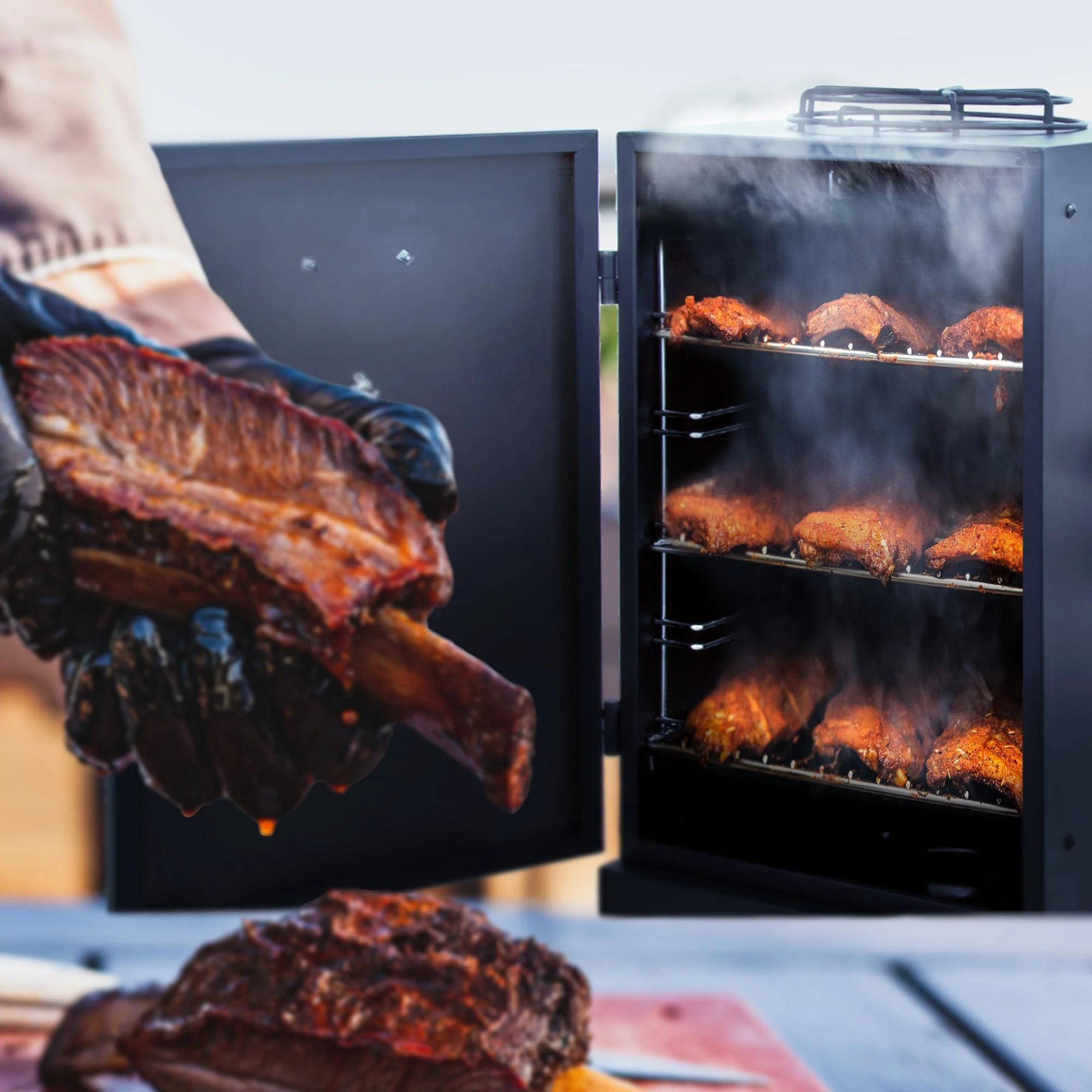 Char-Broil Vertical 45 Inch Liquid Propane Outdoor Steel Grill Gas Smoker, Black - Image 5