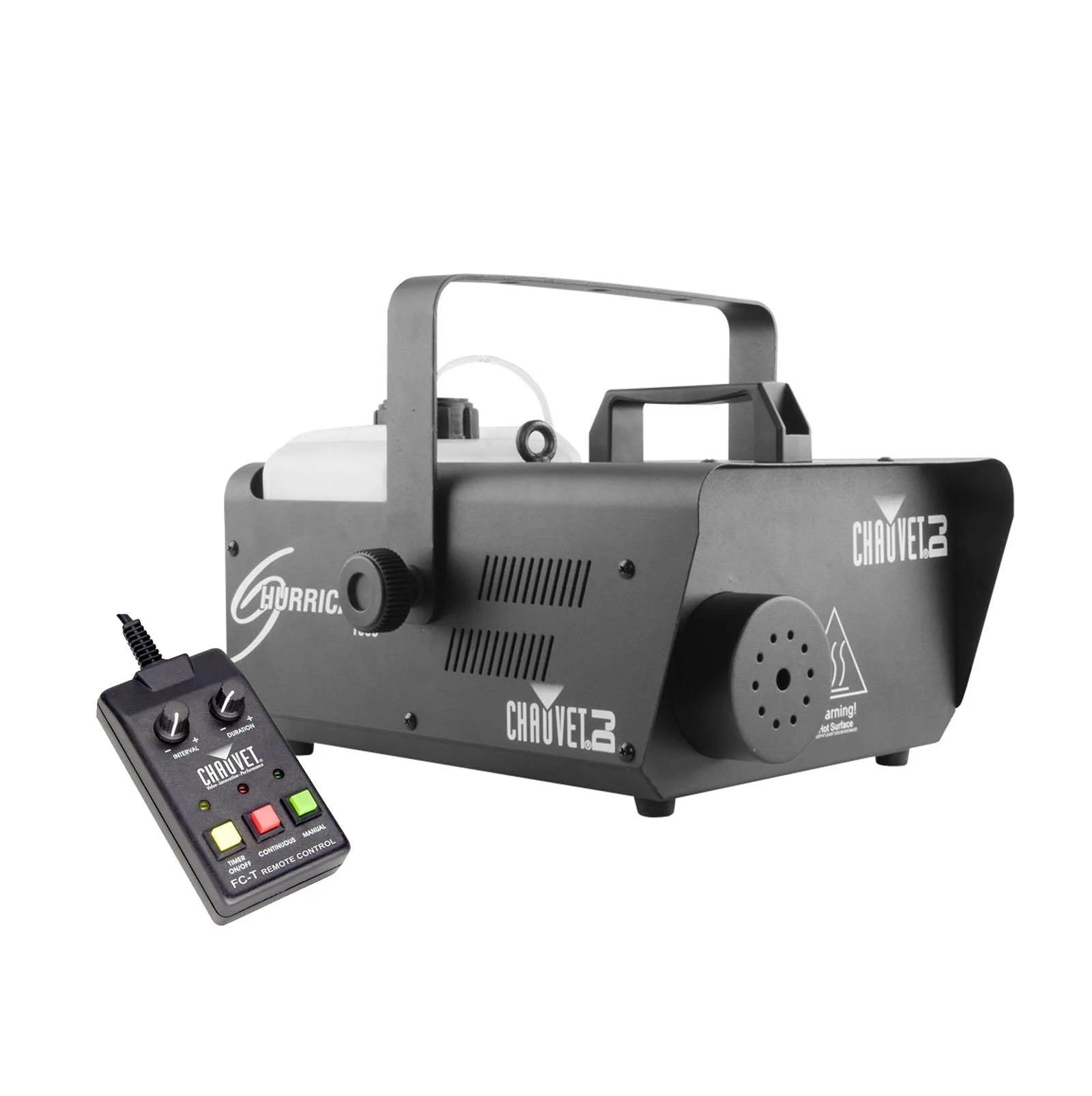 CHAUVET DJ Hurricane 1600 2.4L Pro Fog/Smoke Machine w/FC-T Wire Remote (2 Pack) - Image 2