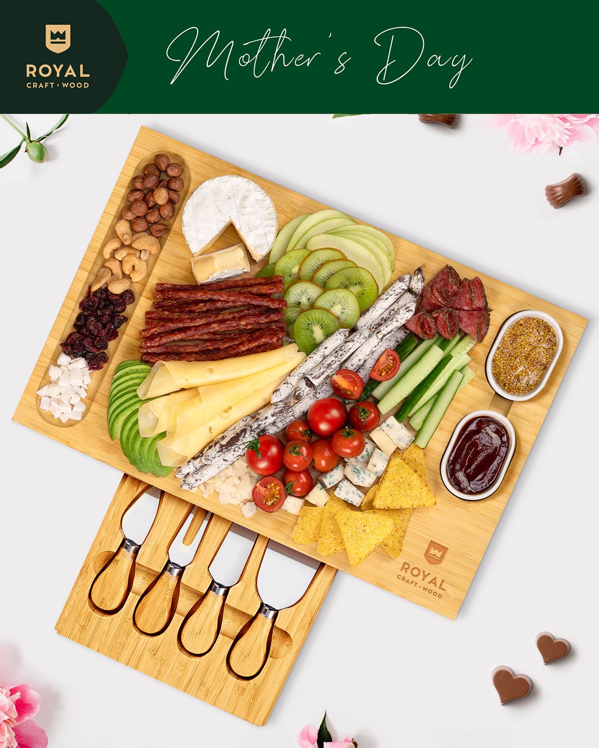 Cheese Board Set with Knives, 16.5“ x 11” - Image 8