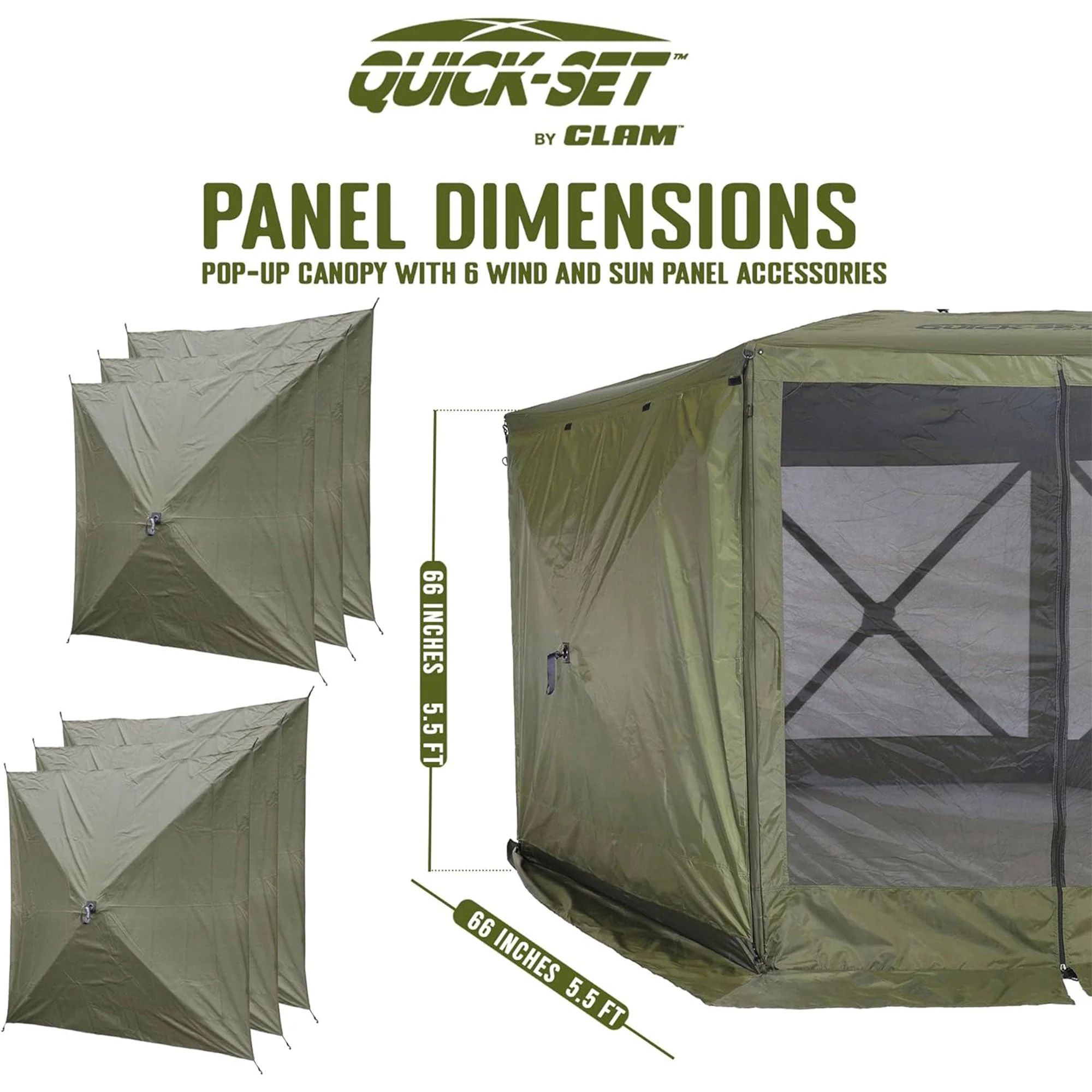 CLAM Quick-Set Escape Portable Outdoor Gazebo Canopy Shelter and 6 Wind Panels - Image 4