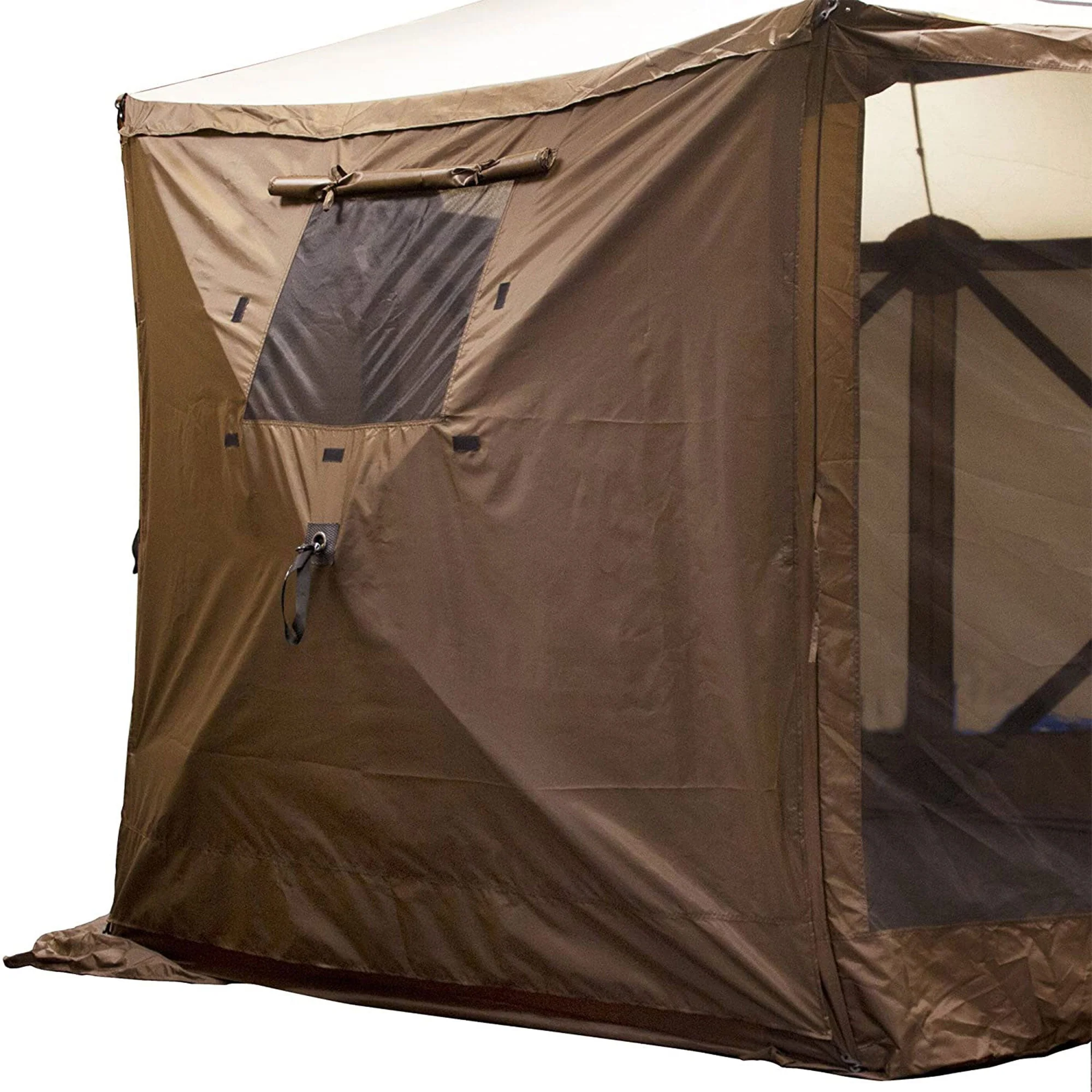CLAM Quick-Set Screen Hub Tent Wind & Sun Panels, Accessory Only, Brown (4 Pack) - Image 8
