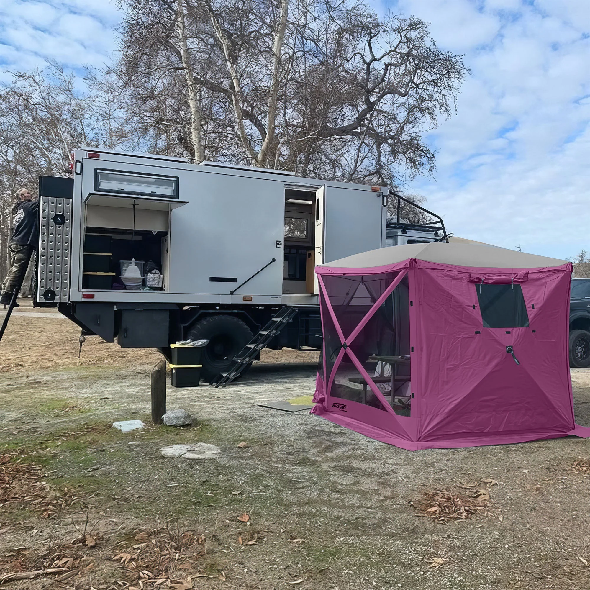 CLAM Quick-Set Screen Hub Tent Wind & Sun Panels, Accessory Only, Plum (3 Pack) - Image 5