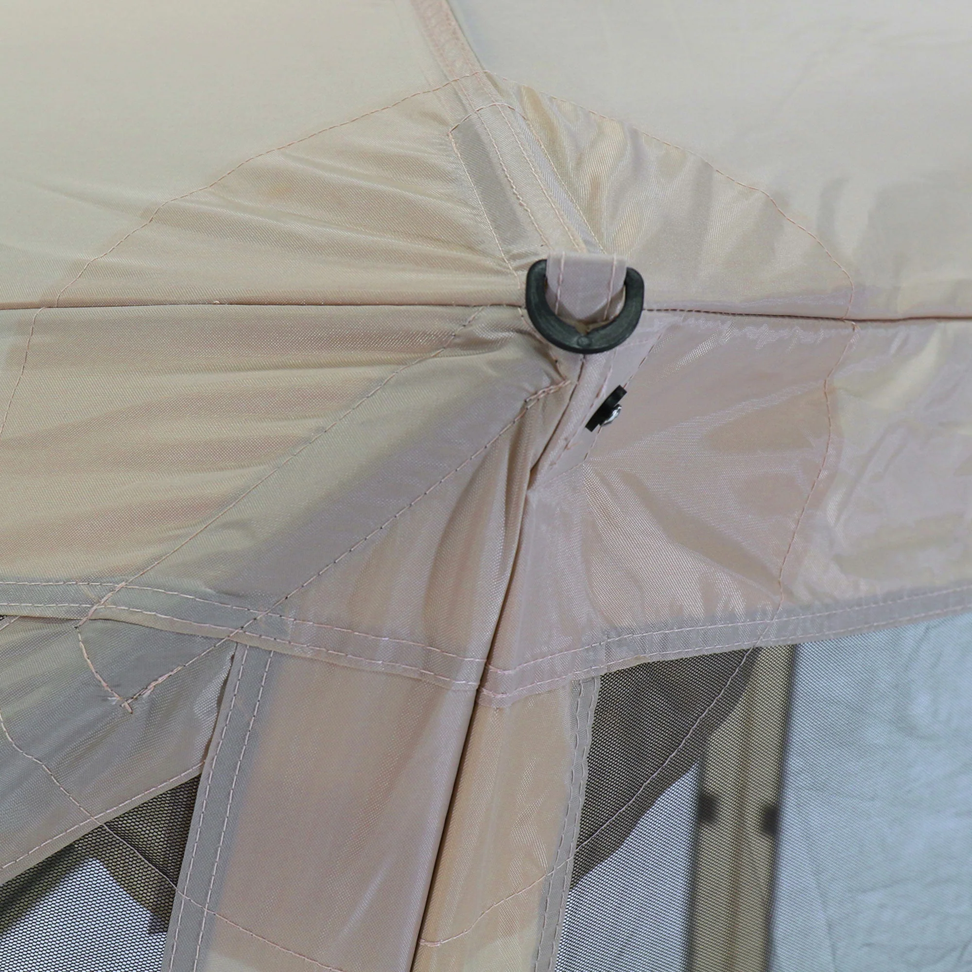 CLAM Quick-Set Traveler 6 x 6 Ft Portable Outdoor 4 Sided Canopy Shelter, Tan - Image 10