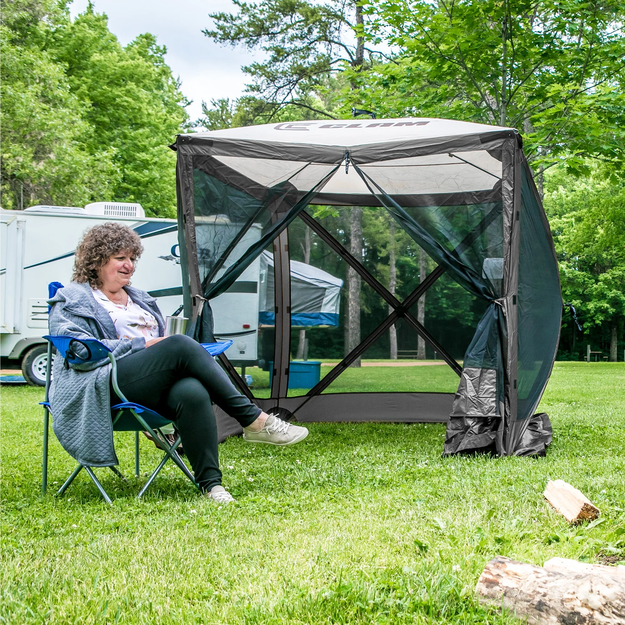 CLAM Quick Set Traveler Outdoor, Gray + CLAM Quick Set Screen, Gray (1 pack) - Image 10