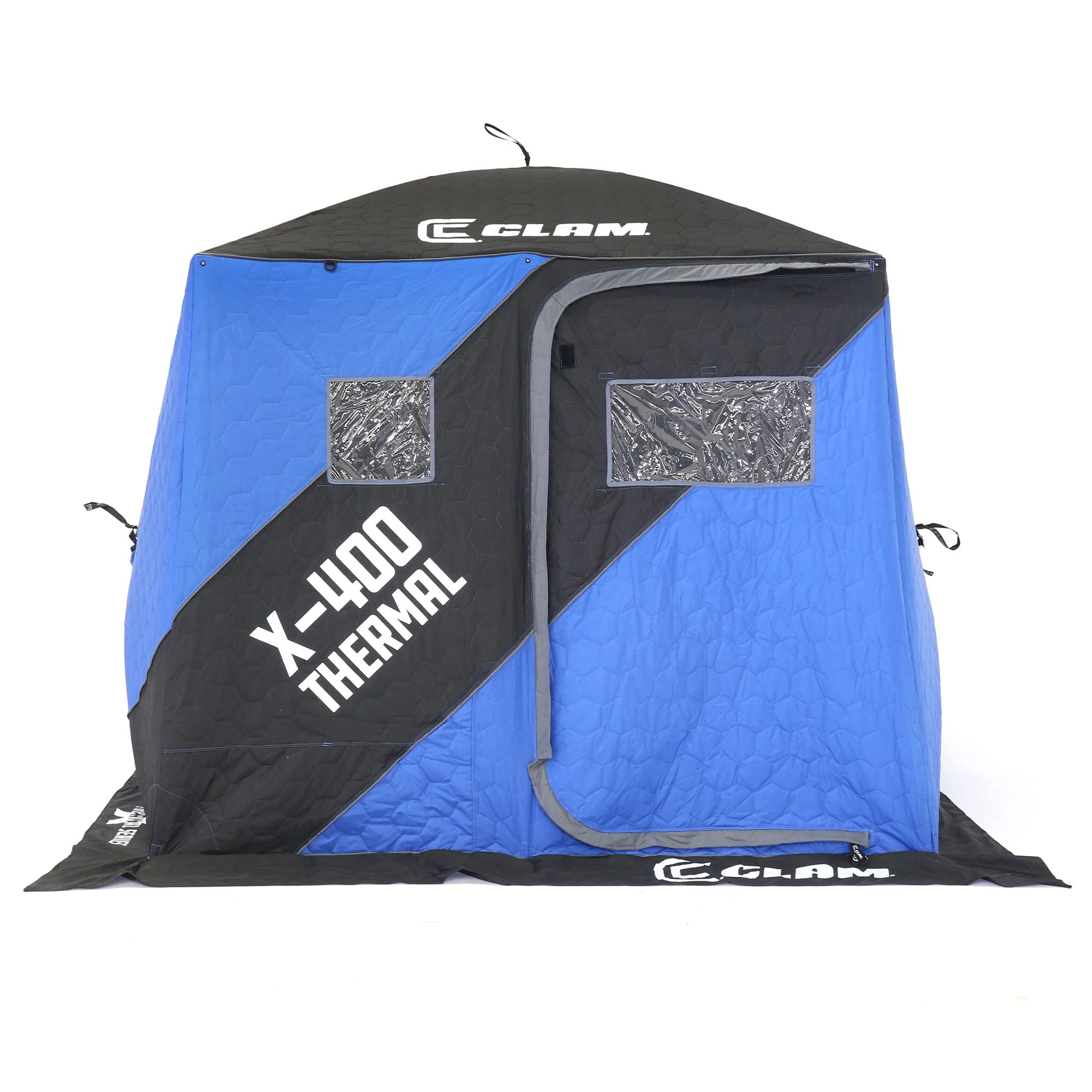 CLAM X-400 Portable 8 Ft 4 Person Pop Up Ice Fishing Thermal Hub Shelter Tent - Image 6