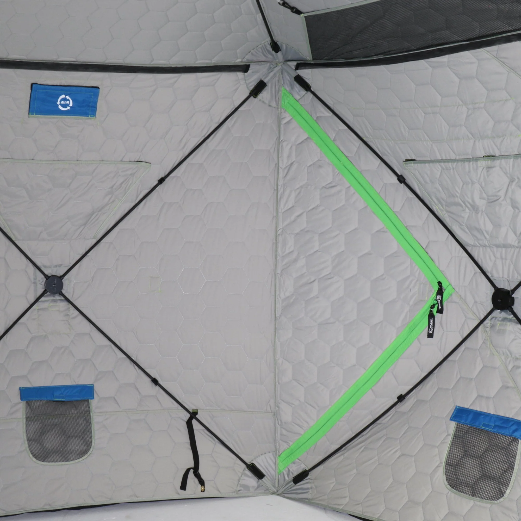 CLAM X-500 Portable 9 Ft 5 Person Ice Team Thermal Hub Shelter w/Dimmable Light - Image 10