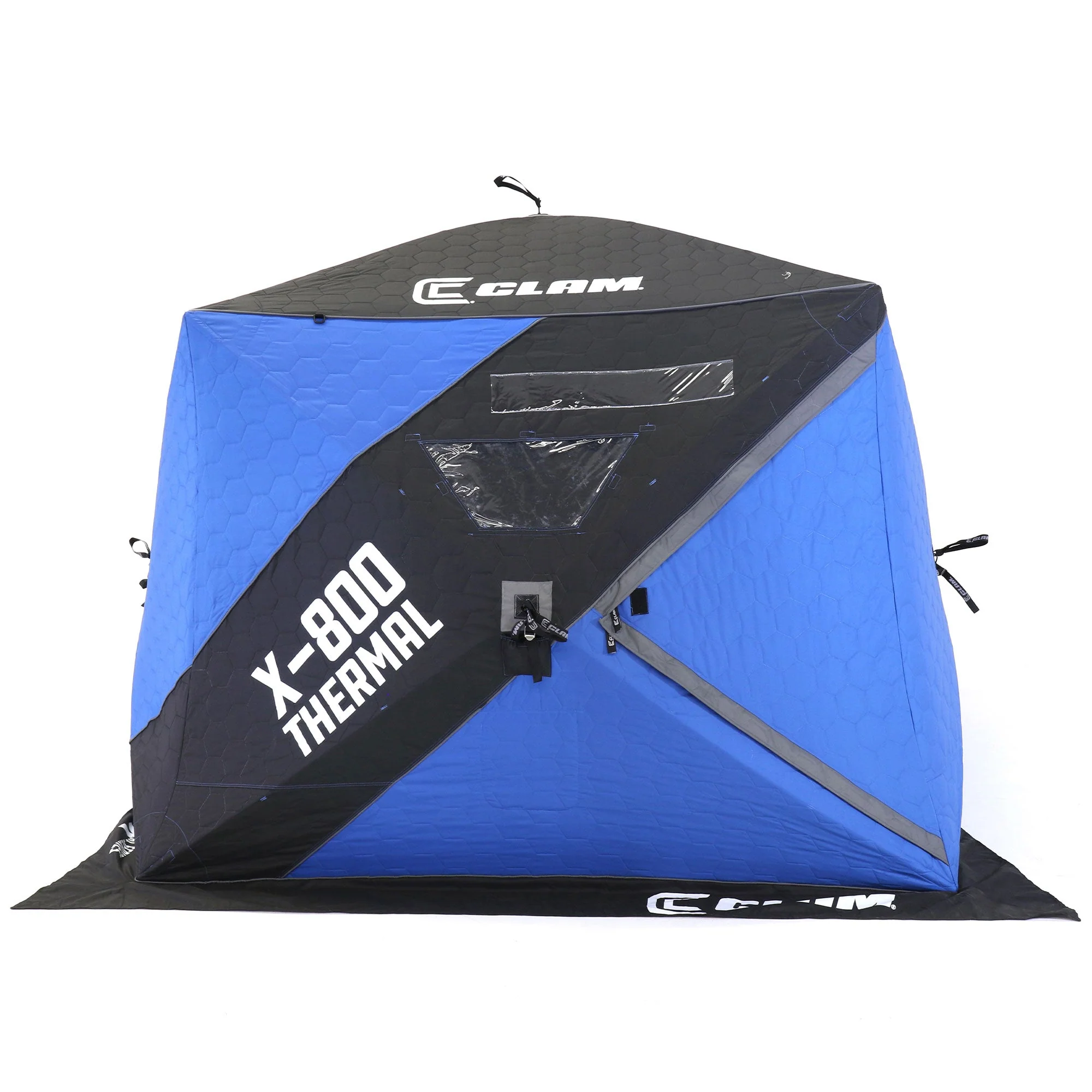 CLAM X-800 Portable 15'x8' 7 Person Pop Up Ice Fishing Thermal Hub Shelter Tent - Image 7