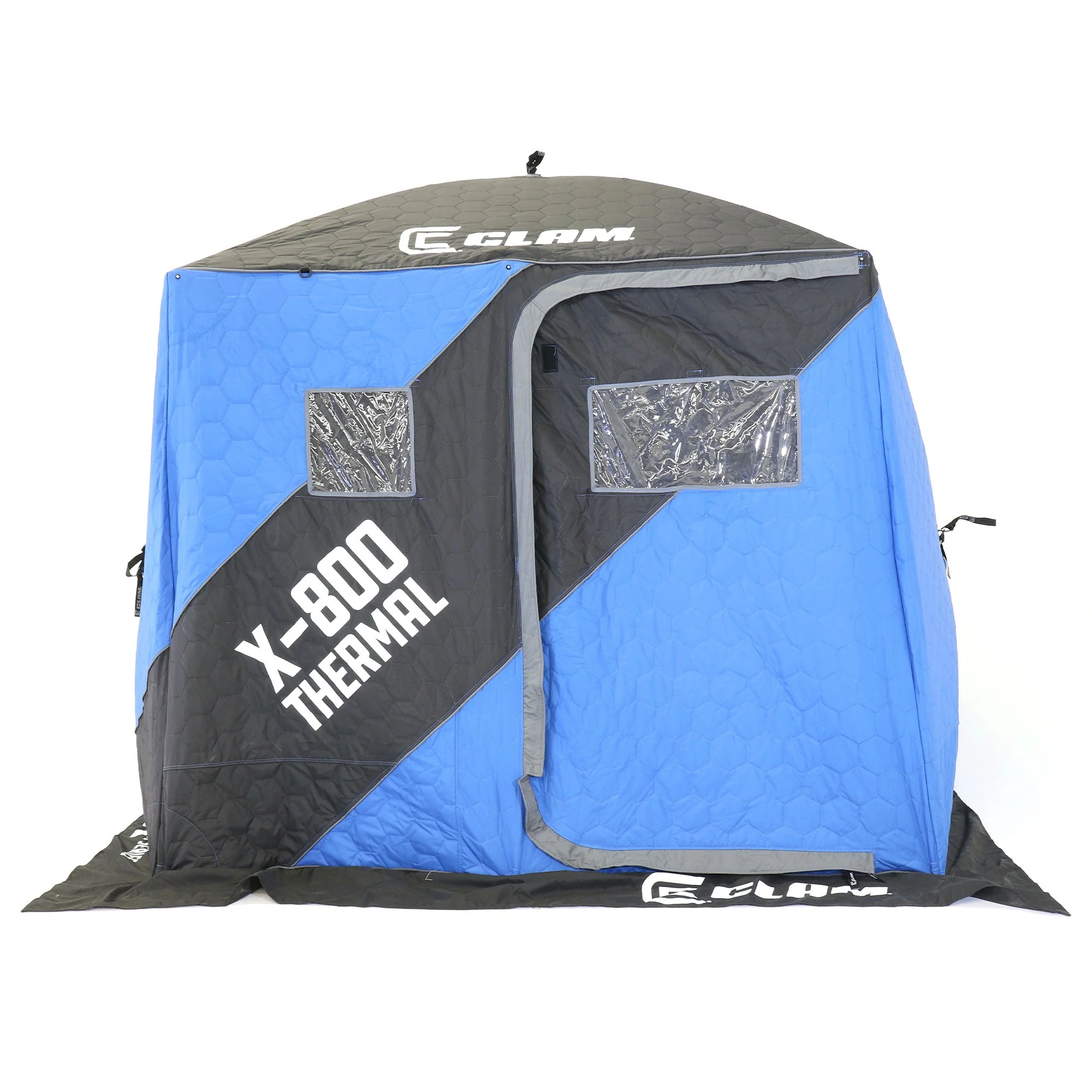 CLAM X-800 Portable 15'x8' 7 Person Pop Up Ice Fishing Thermal Hub Shelter Tent - Image 8