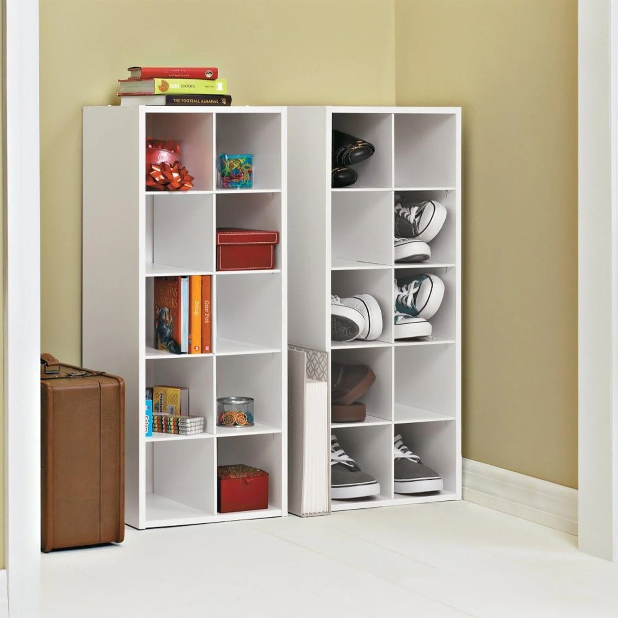 ClosetMaid 10 Cube Stackable Wooden Home or Office Storage Organize Unit, White - Image 6