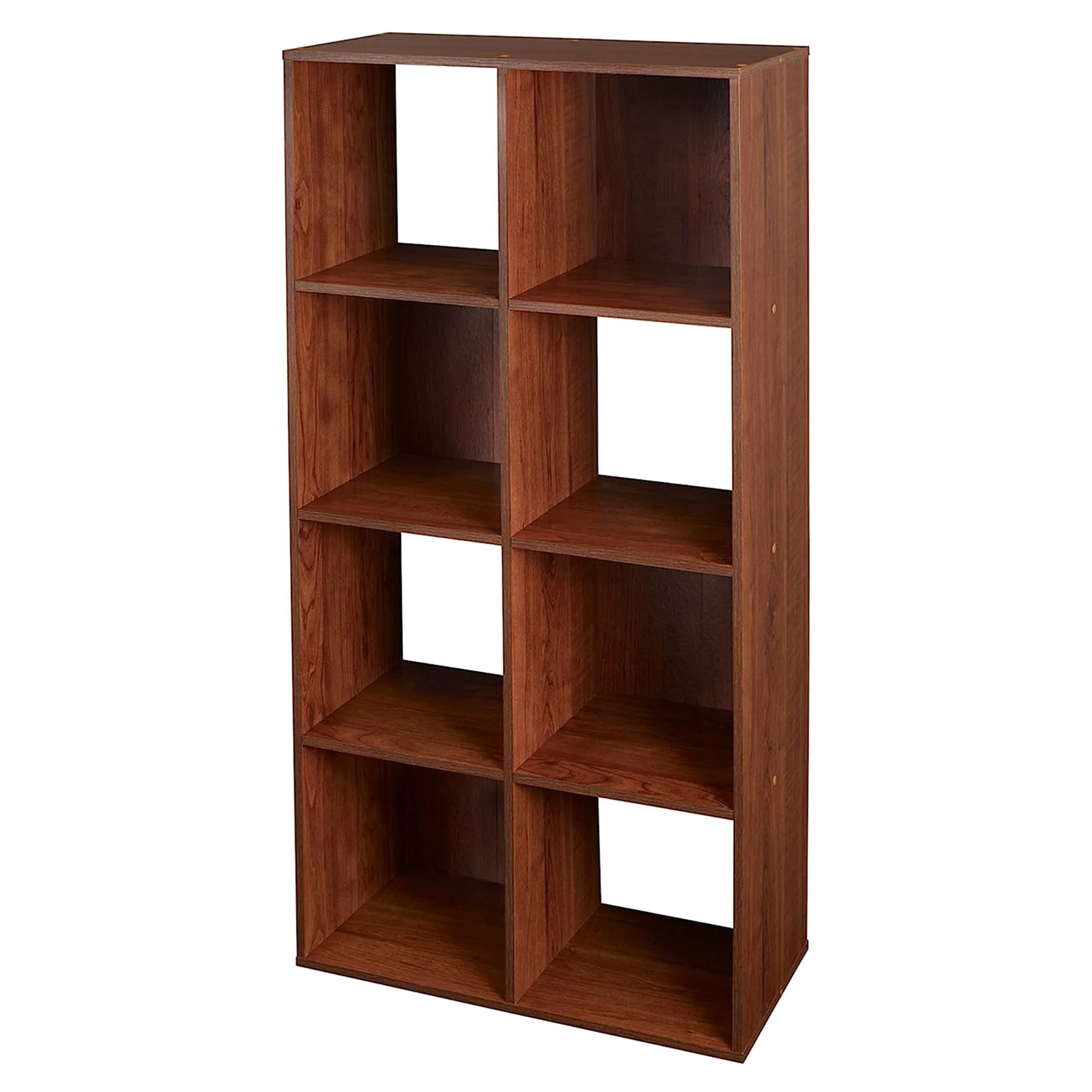 ClosetMaid 8 Cube Cubby Wood Open Bookcase Display Shelf Organizer, Dark Cherry - Image 2