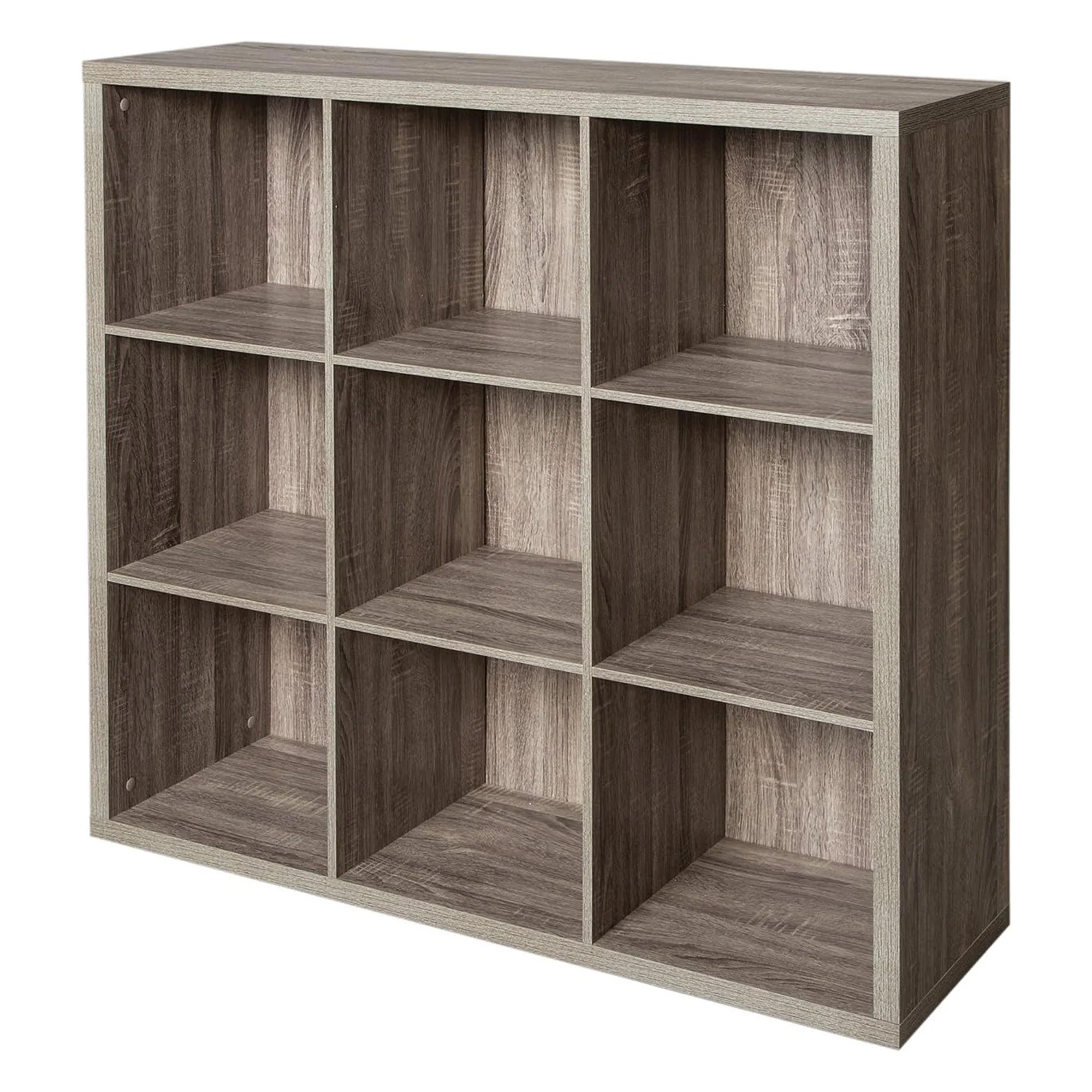 ClosetMaid 9 Cube Storage Shelf Bookshelf Home Organizer with Back Panel, Gray - Image 2