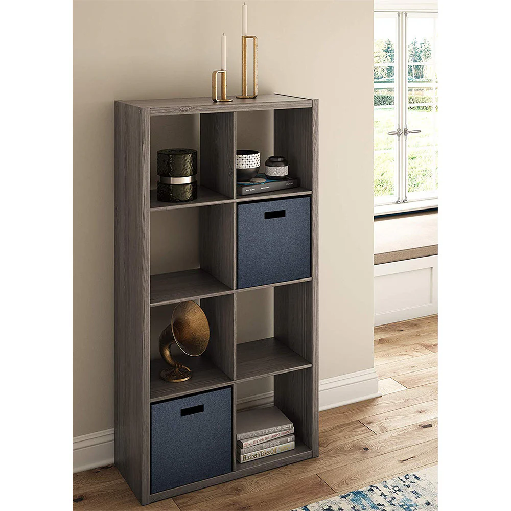 ClosetMaid Bookcase Open Back 8-Cube Storage Organizer, Graphite Gray (2 Pack) - Image 3