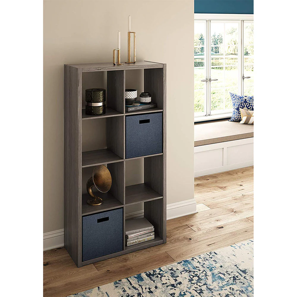 ClosetMaid Bookcase Open Back 8-Cube Storage Organizer, Graphite Gray (2 Pack) - Image 4