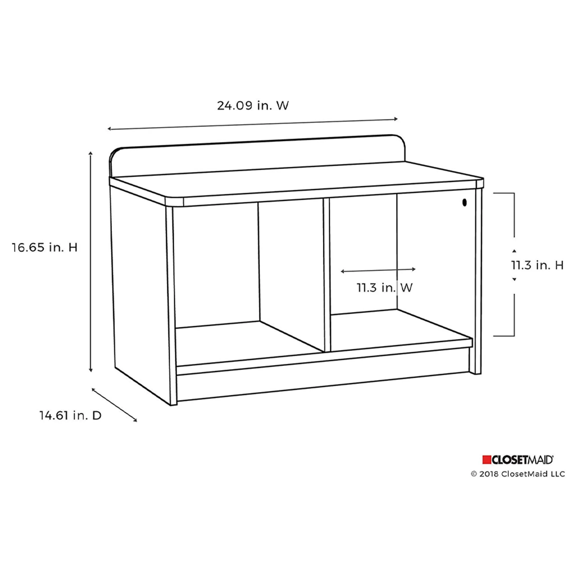 ClosetMaid Cubeical 149400 Heavy Duty Small Wood 2-Cube Storage Bench, White - Image 5