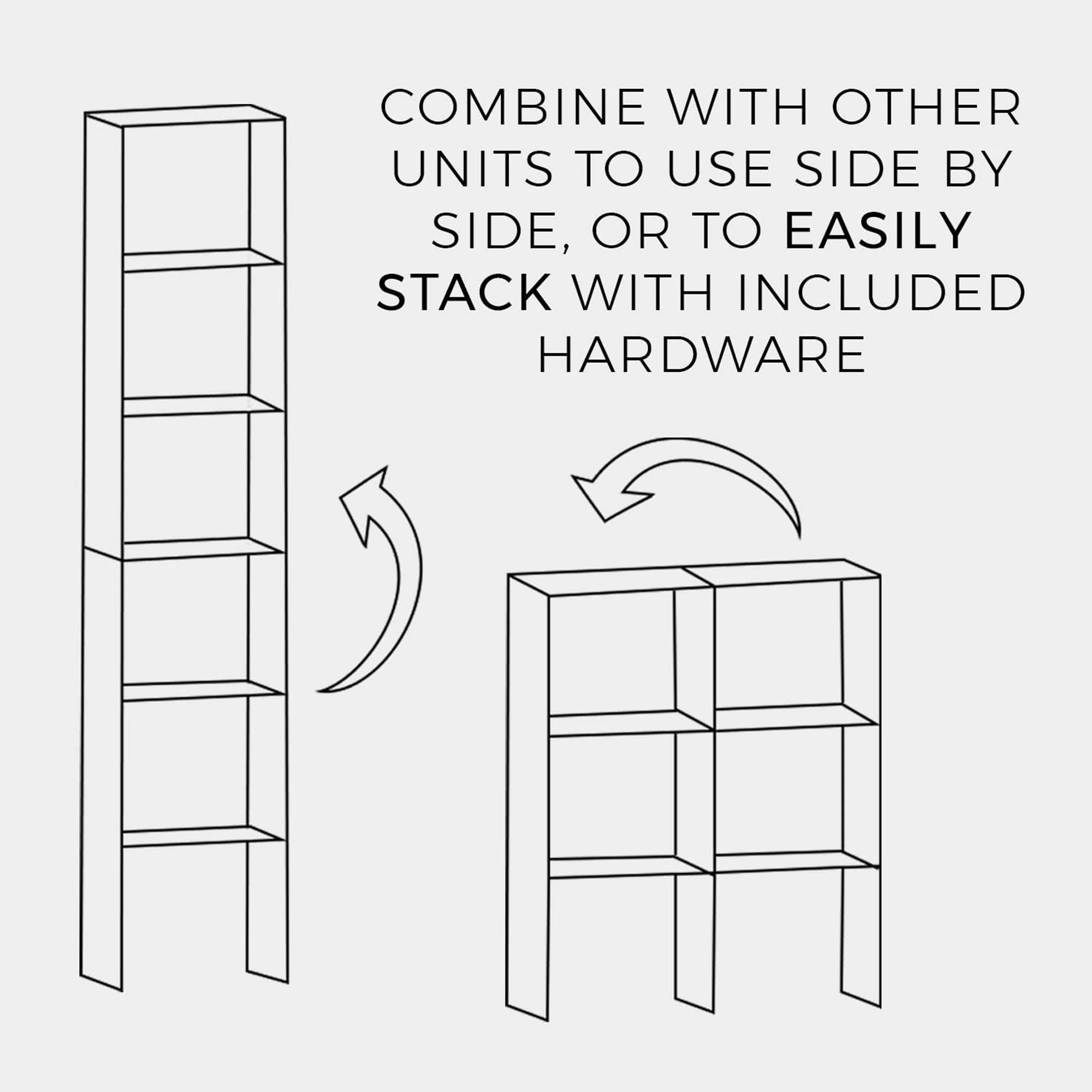 ClosetMaid Decorative Home Stackable 2-Cube Organizer Storage 31-Inch, Espresso - Image 4