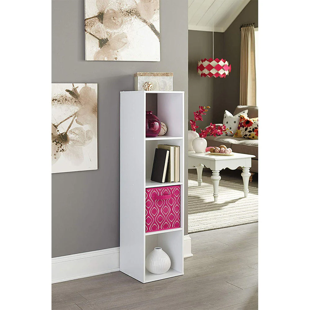 Closetmaid Decorative Home Stackable 4-Cube Cubeicals Organizer Storage, White - Image 3