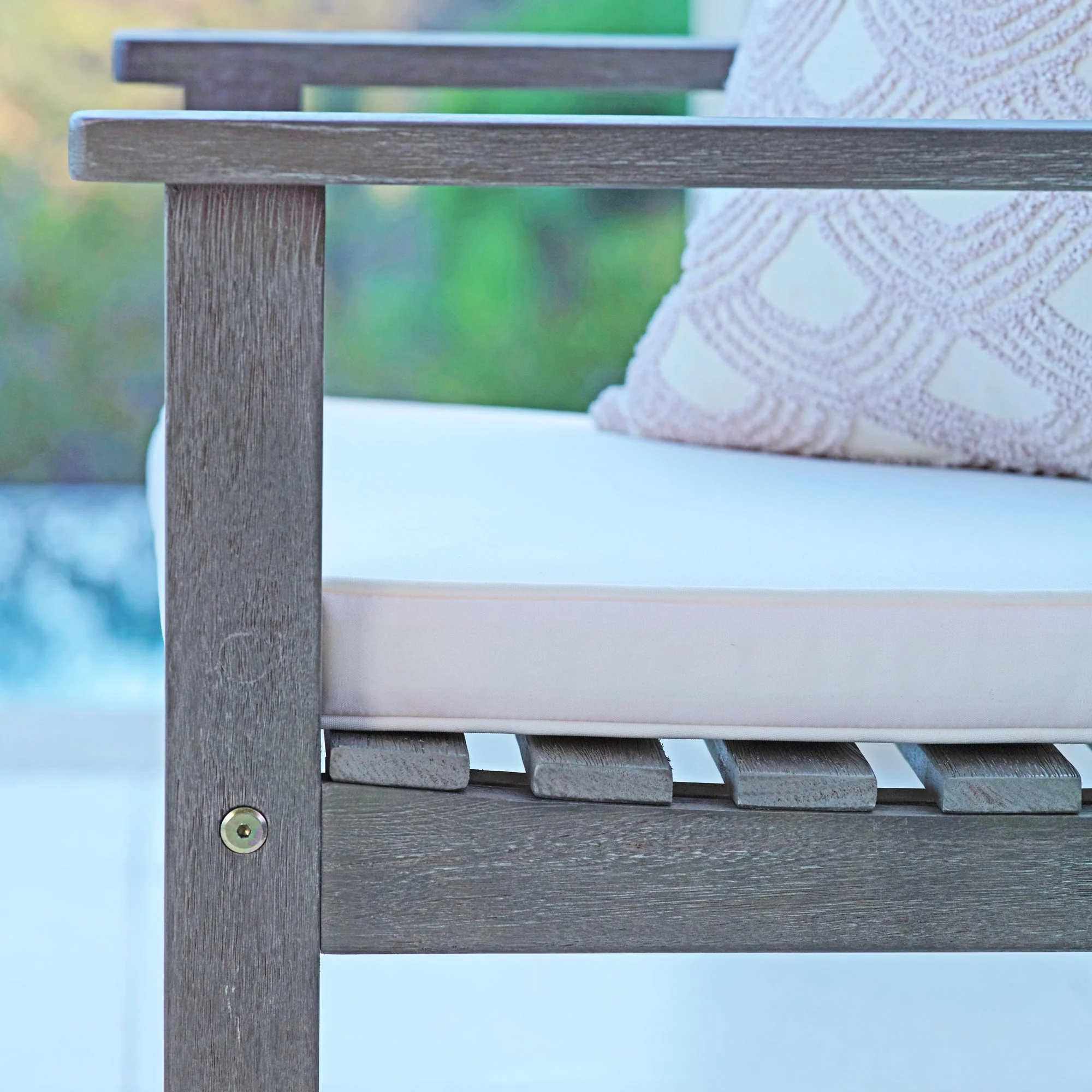 Coaster Home Furnishings Jonah 4 Piece Wood Outdoor Patio Conversation Set, Gray - Image 4
