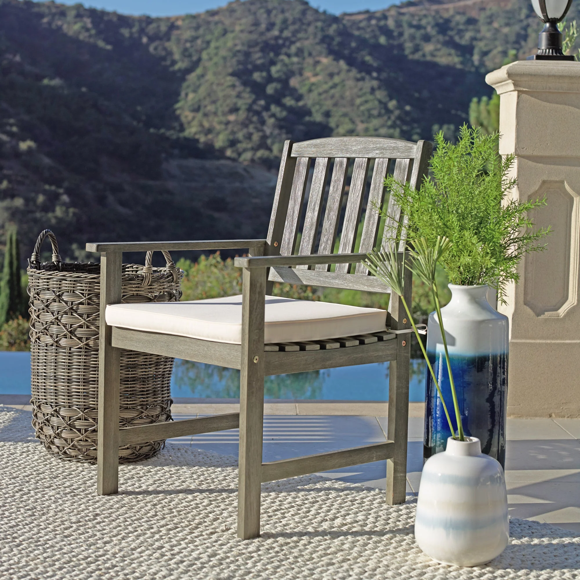 Coaster Home Furnishings Jonah 4 Piece Wood Outdoor Patio Conversation Set, Gray - Image 6