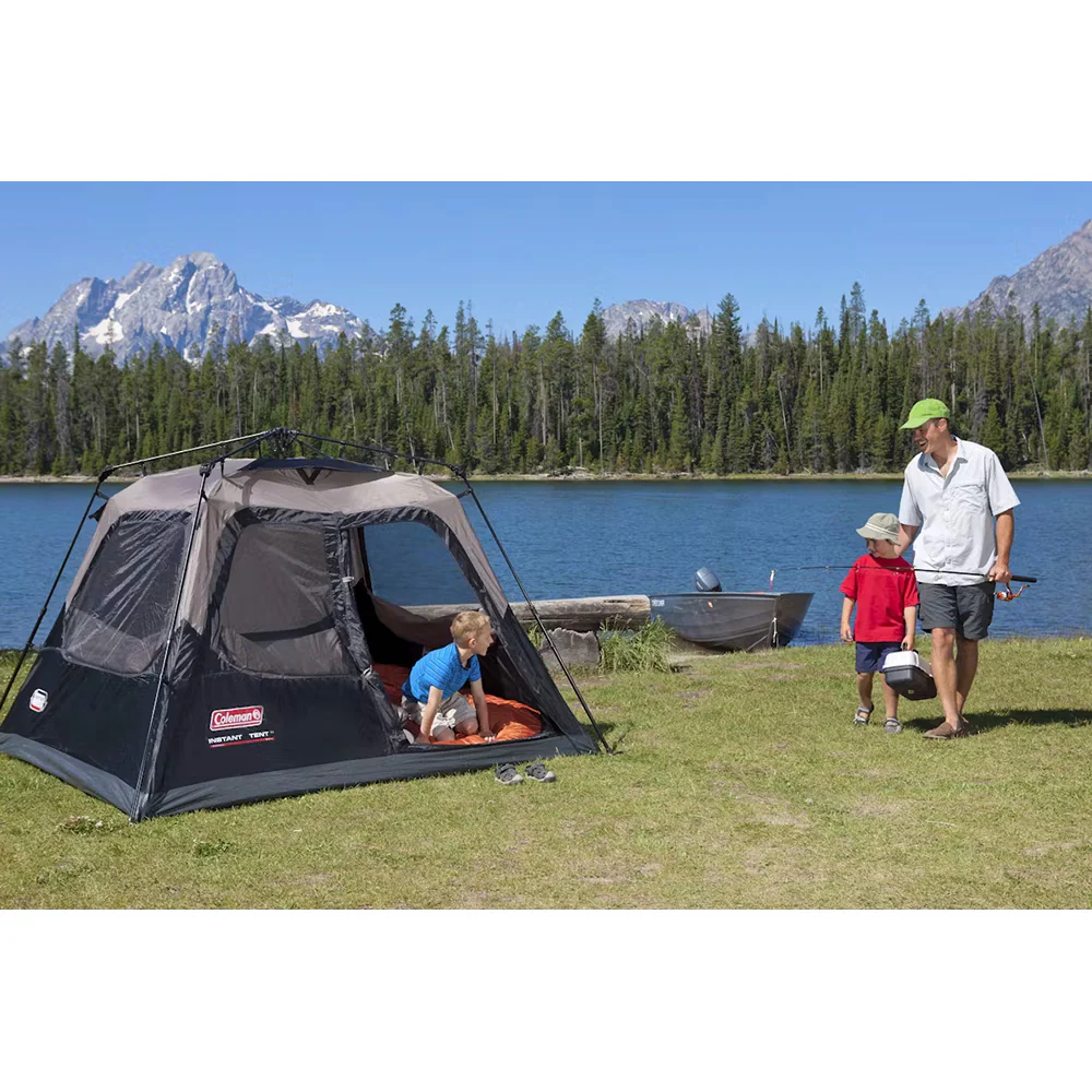 Coleman 4-Person Cabin Camping Tent w/Instant Setup - Black - Image 3