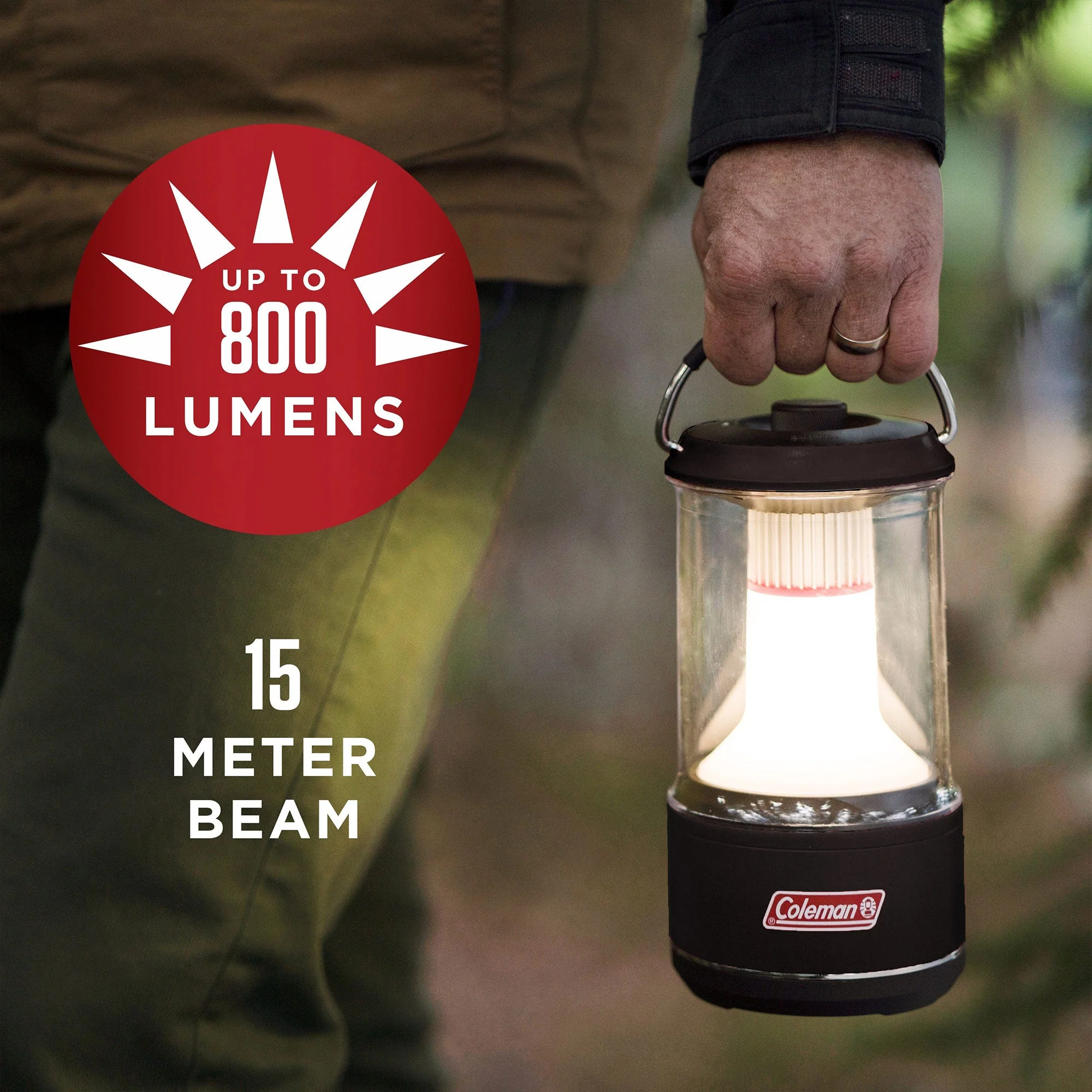 Coleman 800 Lumens LED Outdoor Camping Light Lantern with BatteryGuard, Black - Image 6