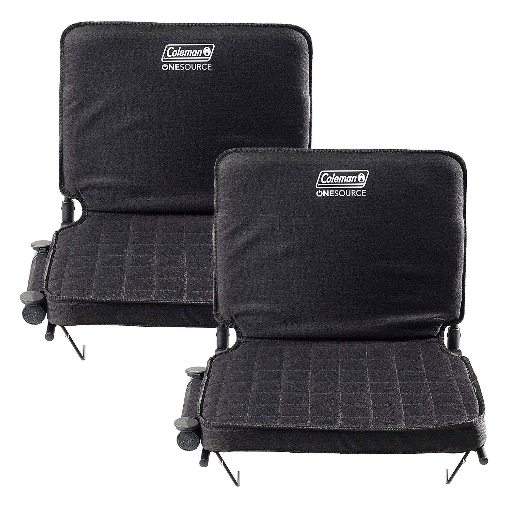 Coleman OneSource 17" Foldable Padded Rechargeable Heated Stadium Seat (2 Pack)