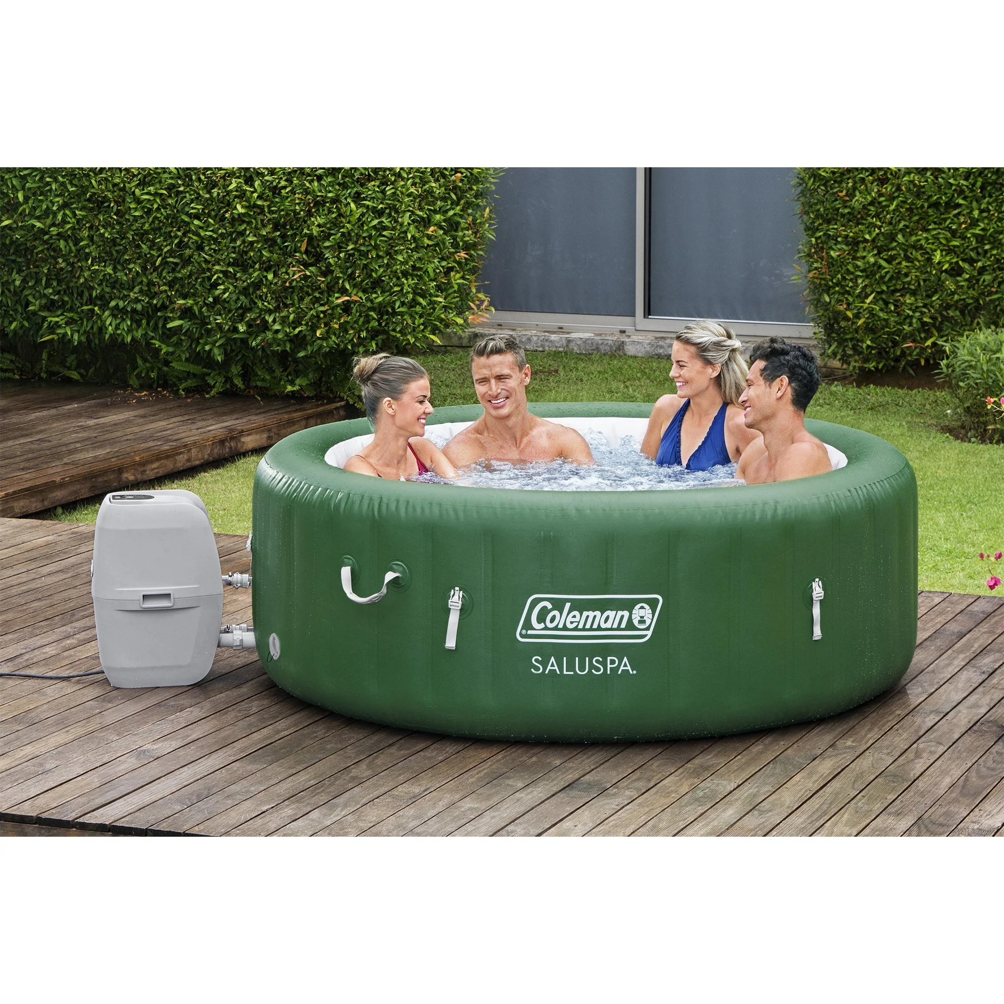 Coleman SaluSpa 6 Person Inflatable Hot Tub, Green - Image 11