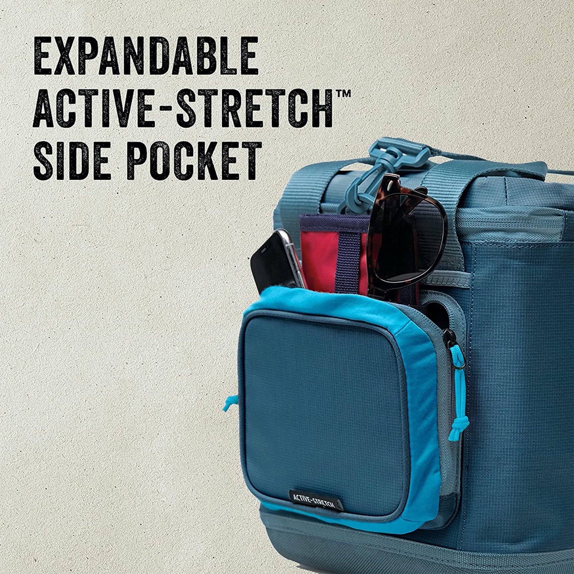 Coleman Sportflex 30 Leakproof Padded Soft Sided Can Soft Cooler Tote Bag, Blue - Image 4