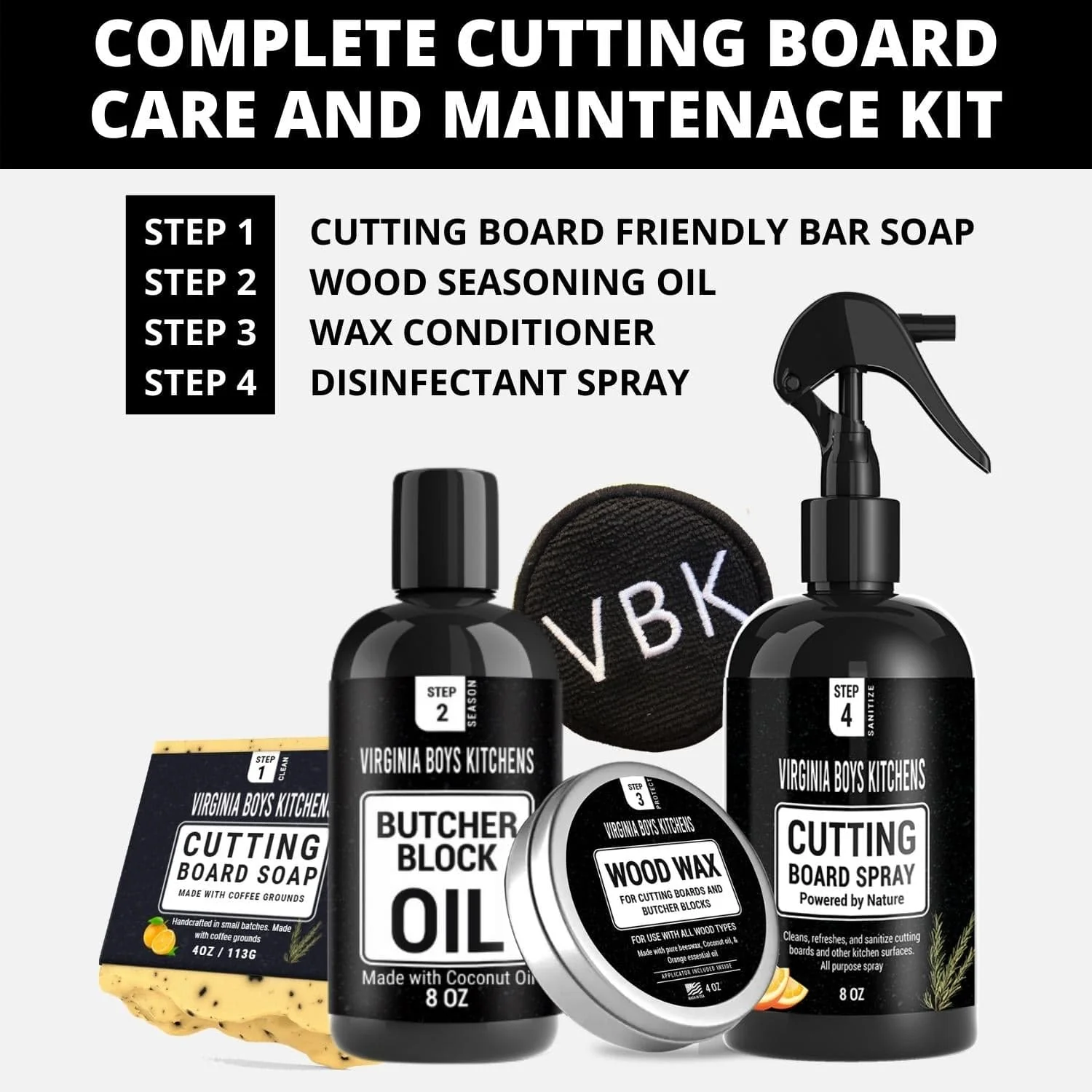Complete Care Kit for Wood Cutting Boards - Image 2
