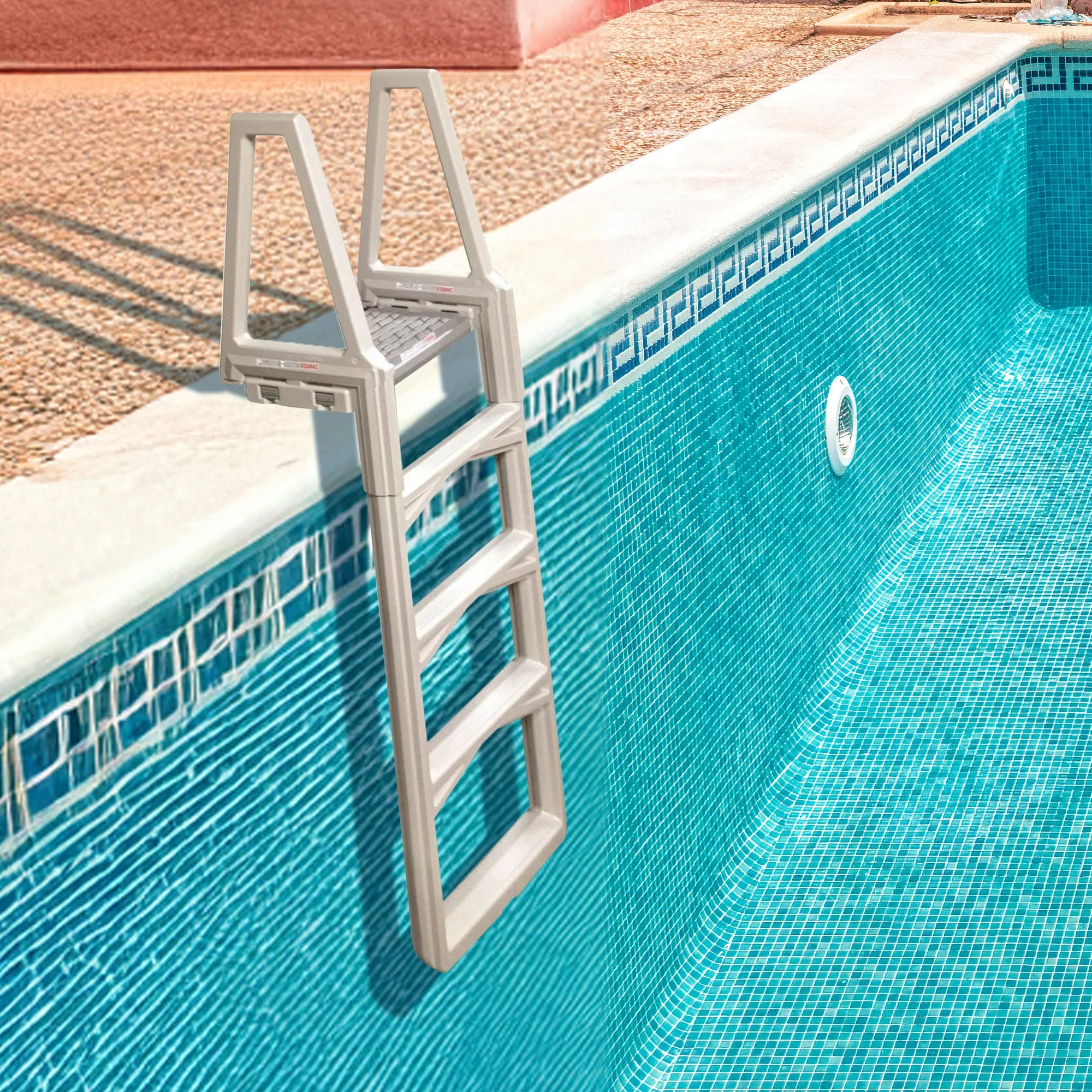 Confer 63552X Economy Adjustable 46 to 56 Inch Height Heavy Duty InPool Ladder - Image 8