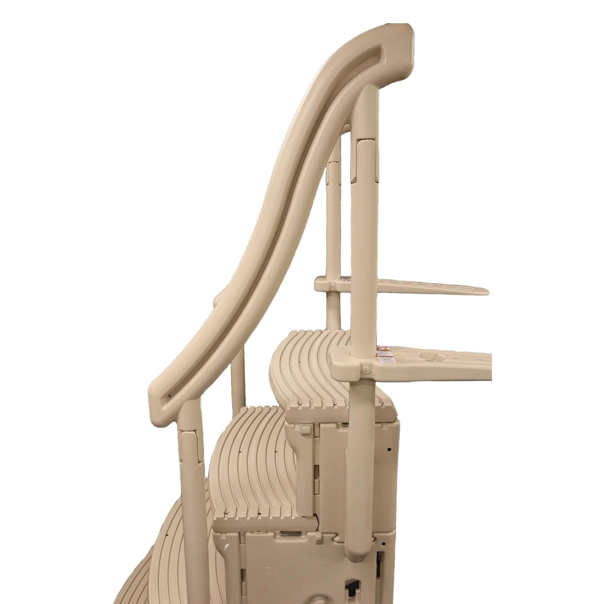 Confer Plastics 4 Step Above Ground Pool Ladder Stair Entry System, Warm Grey - Image 4