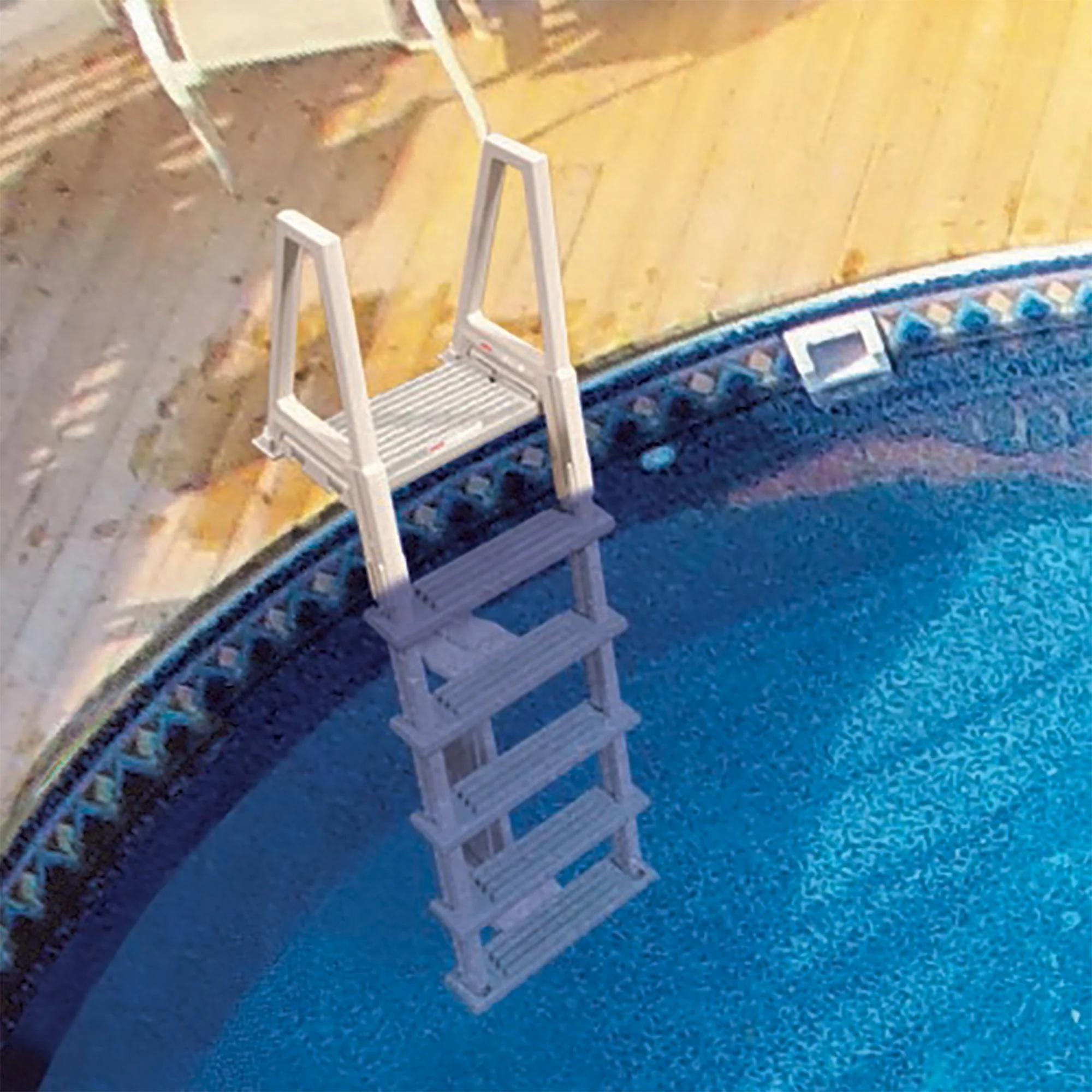 Confer Plastics 6000X In Pool Ladder & Hydrotools by Swimline 9"x24" Ladder Mat - Image 6