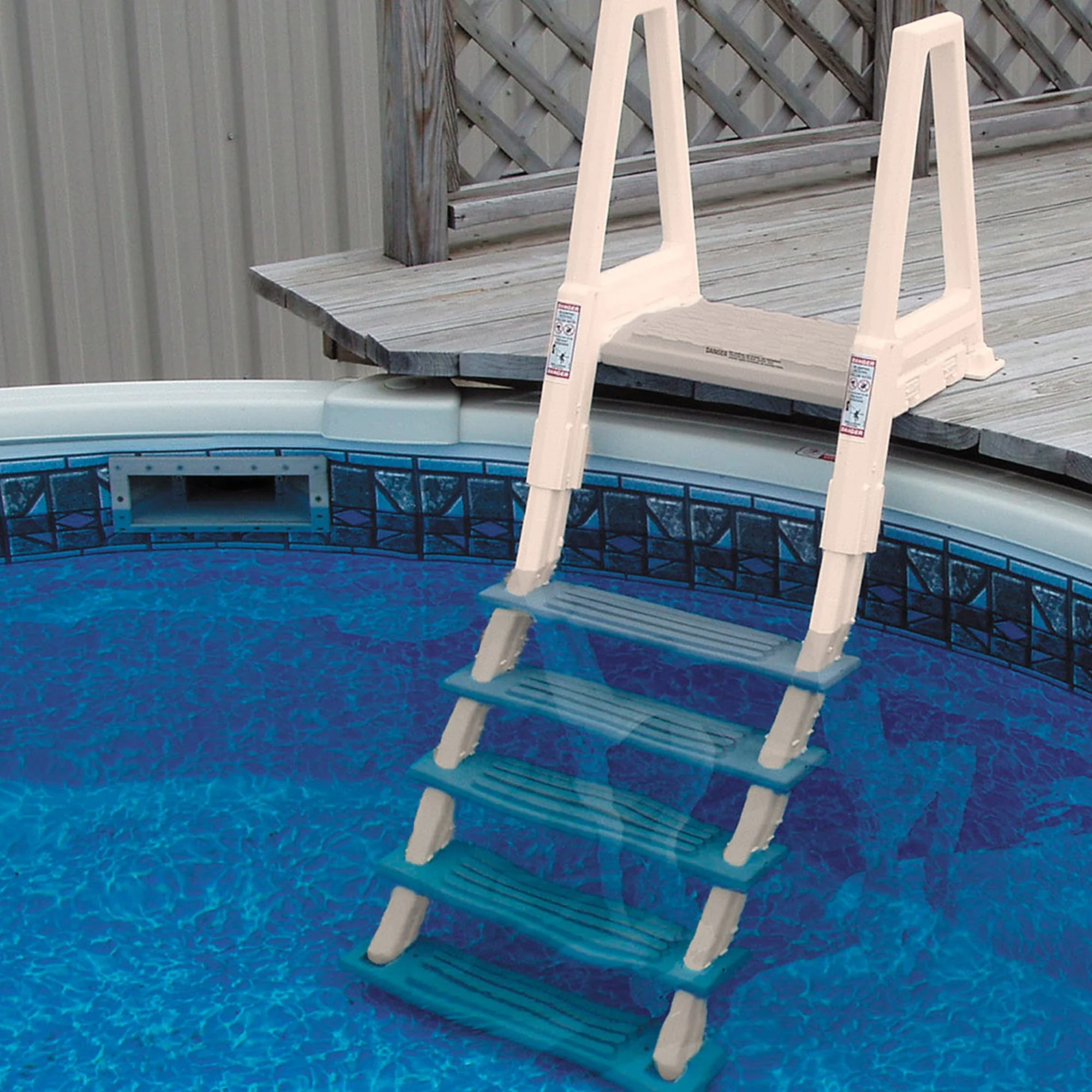 Confer Plastics 6000X In Pool Ladder & Hydrotools by Swimline 9"x24" Ladder Mat - Image 7