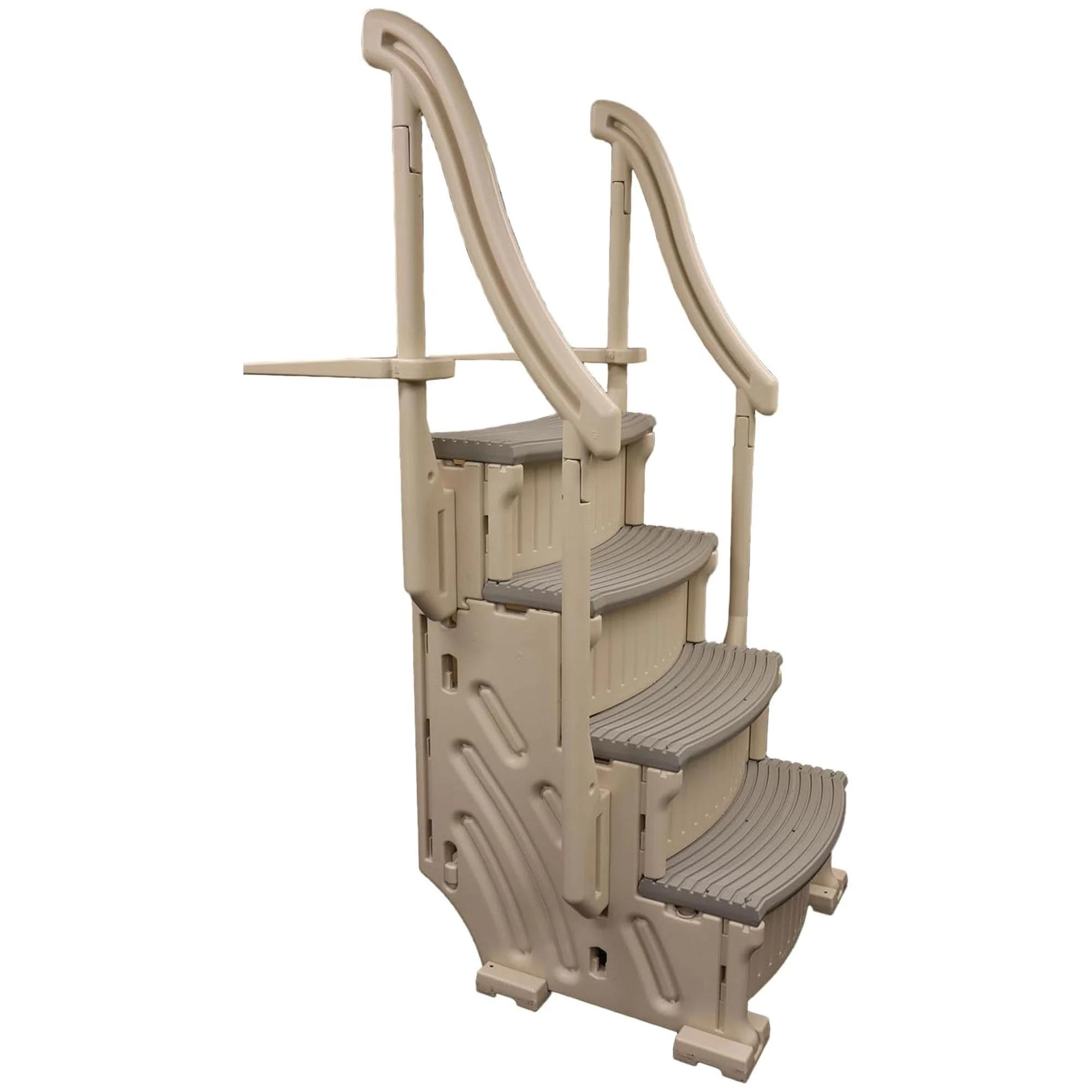 Confer Plastics CCX-AG 4 Step Above Ground Pool Ladder Stair Entry System, Grey - Image 7