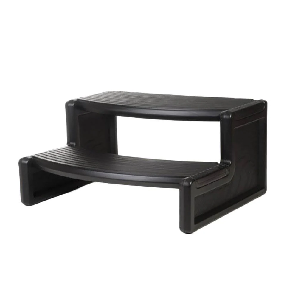 Confer Plastics Hot Tub Handi-Step for Straight & Curved Spa, Black (2 Pack) - Image 7