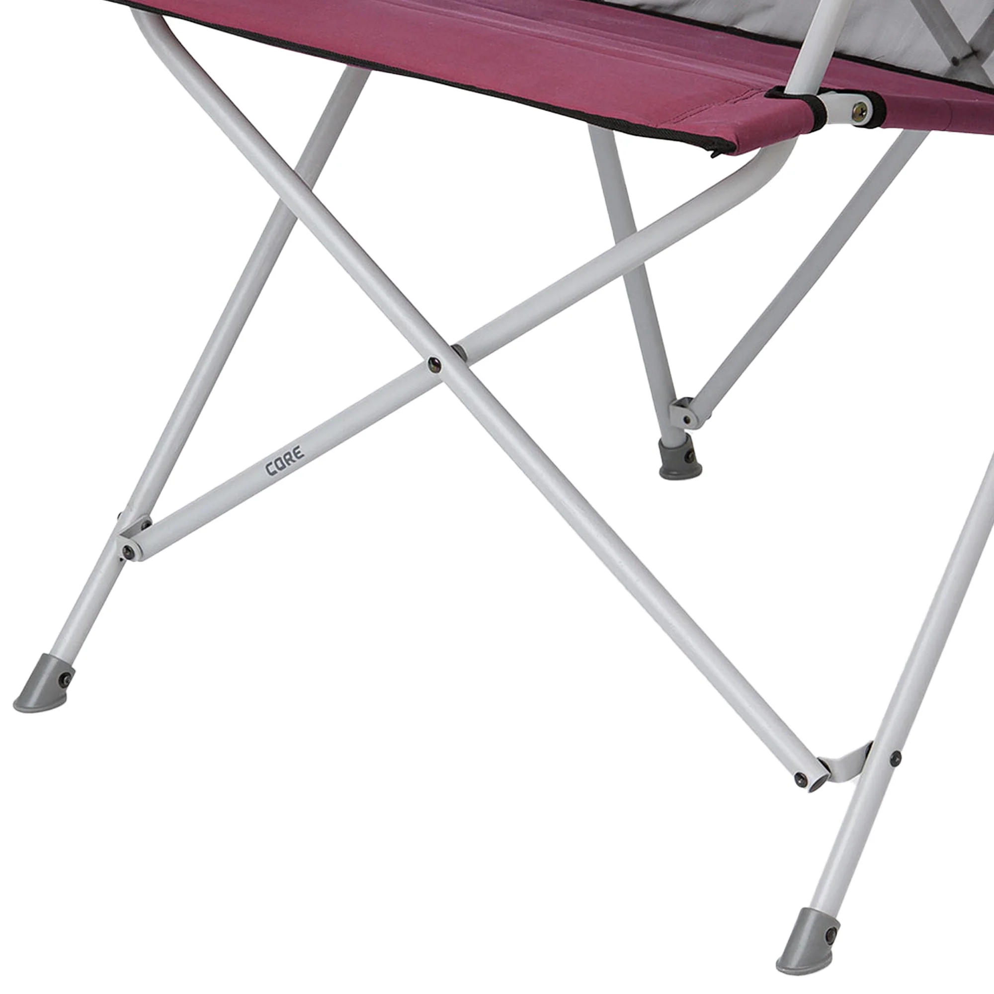 CORE Portable Outdoor Camping Folding Chair w/Carry Storage Bag, Wine (2 Pack) - Image 5